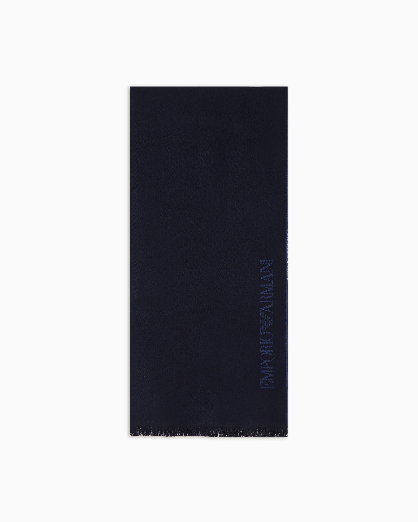 Écharpe en laine avec inscription logo jacquard Diapositive 0