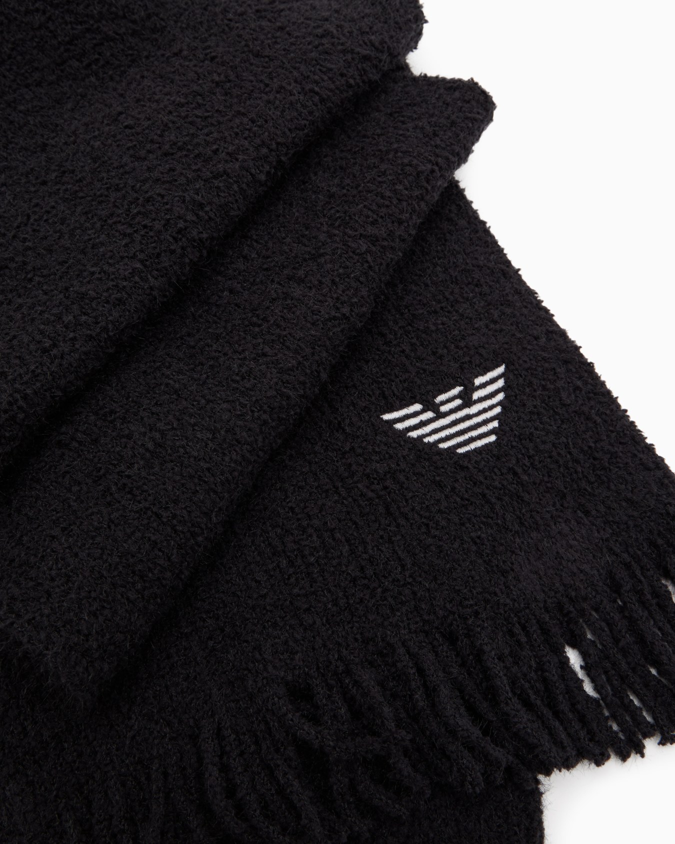 Fringed, brushed-fabric scarf Slide 1
