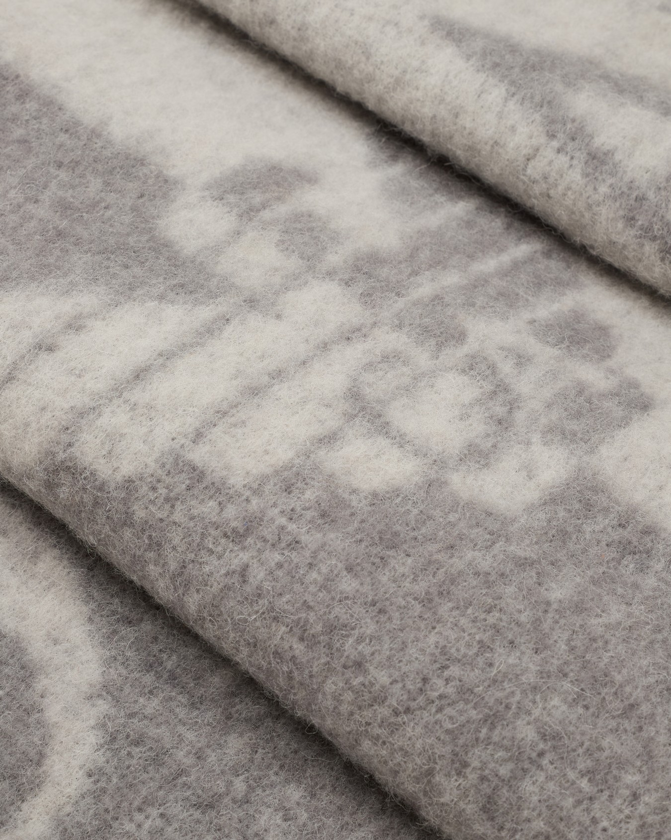 Alpaca-blend wool scarf with oversized lettering Slide 1