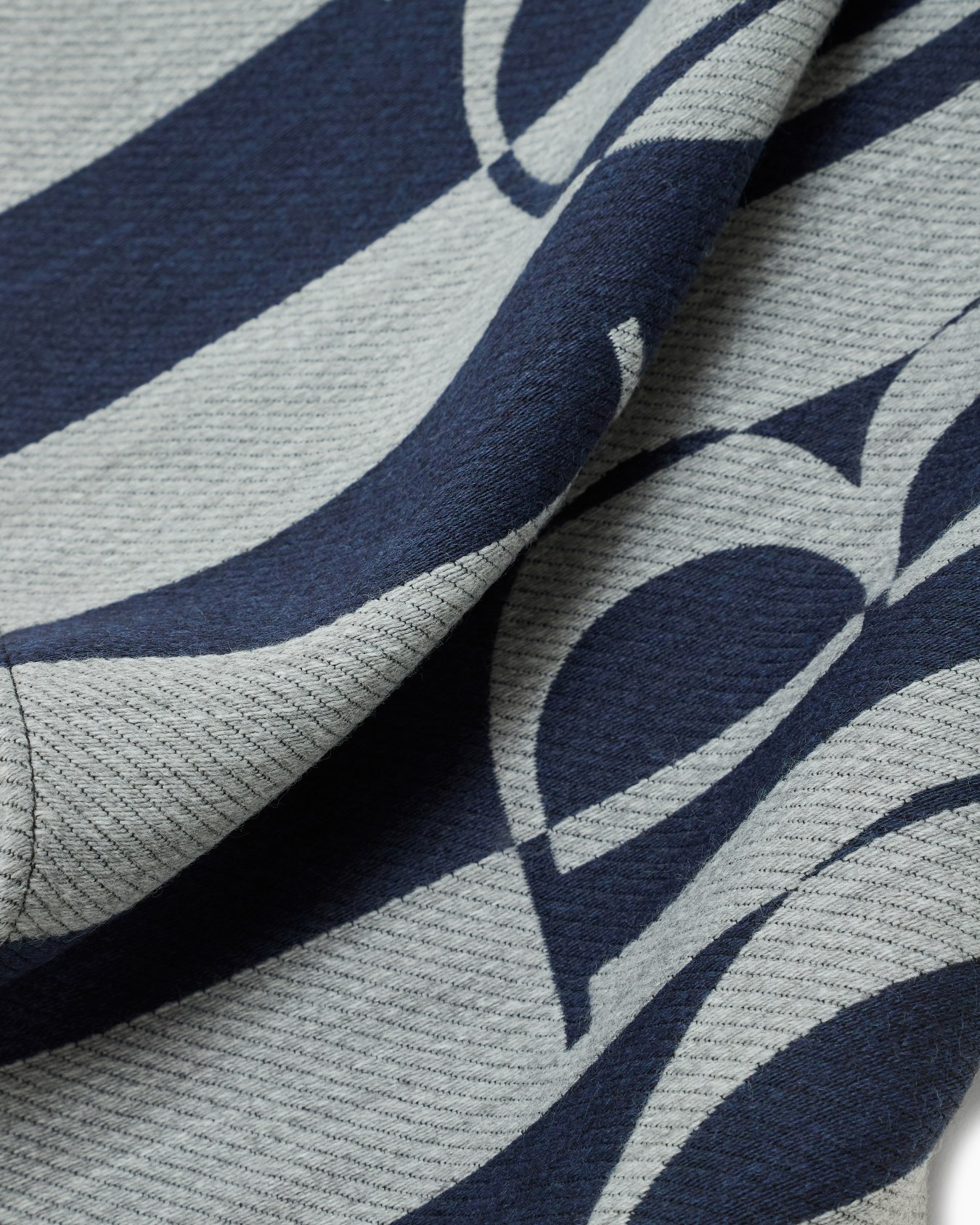 Striped modal-blend scarf with oversized logo Slide 1