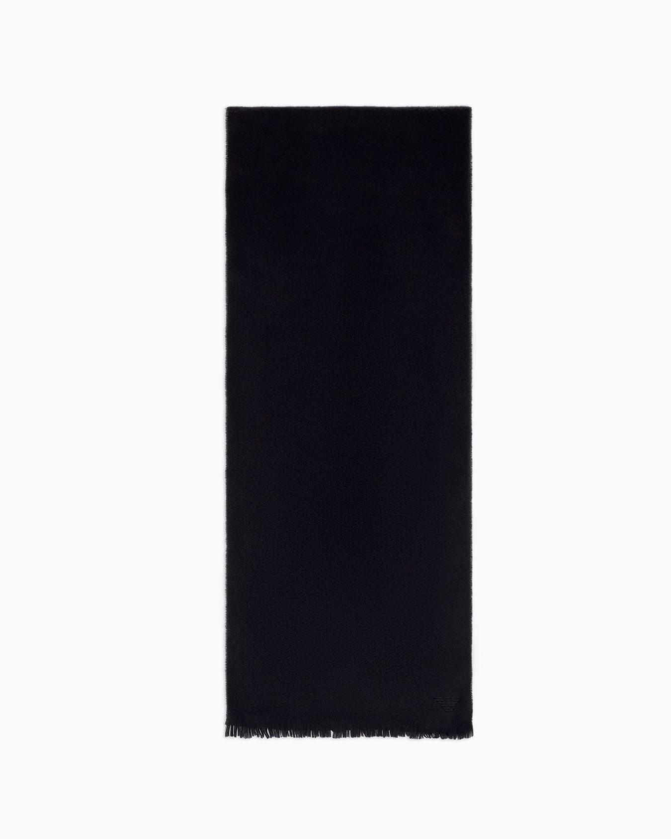 Virgin-wool scarf with micro eagle embroidery Slide 0
