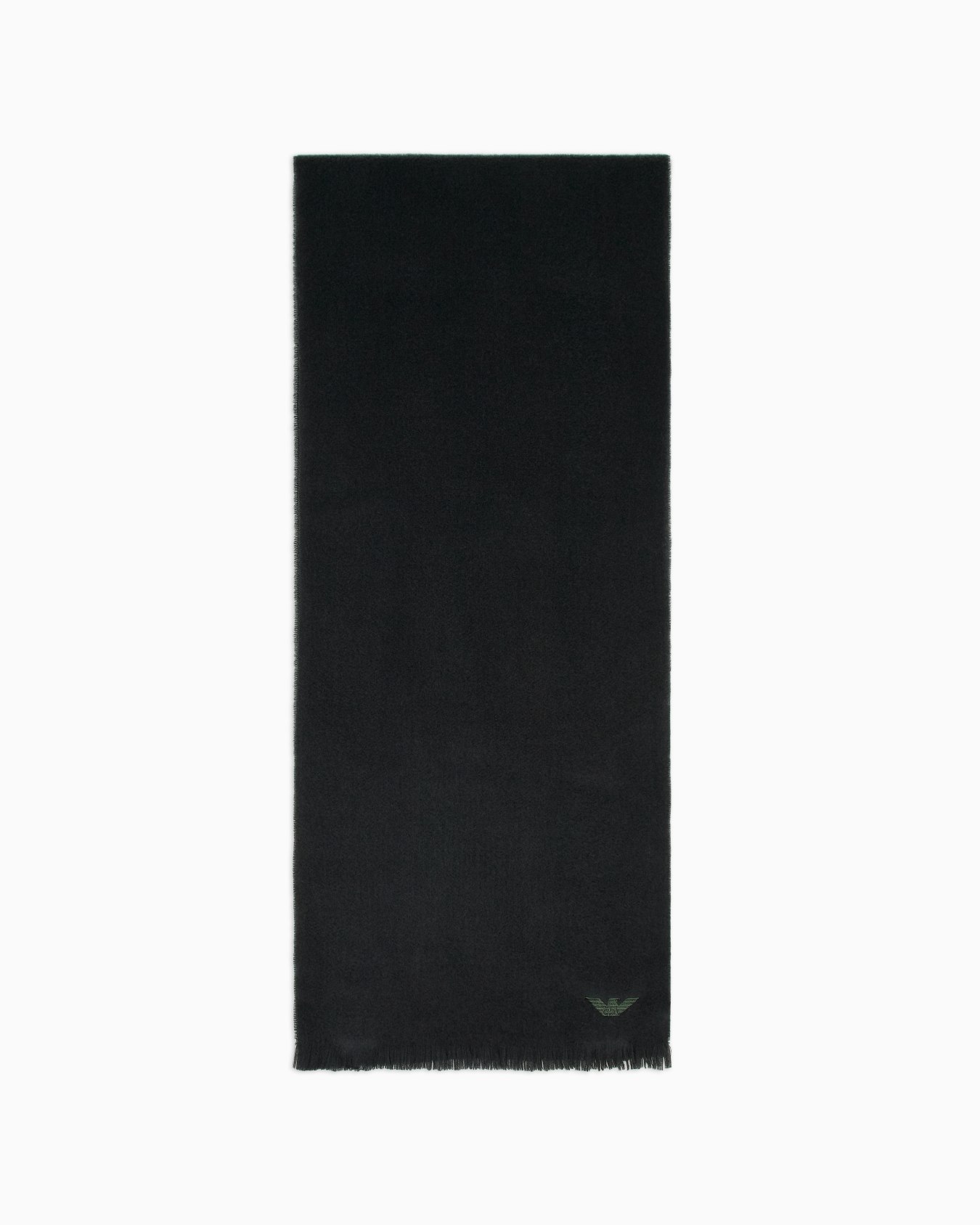 Virgin-wool scarf with micro eagle embroidery Slide 0