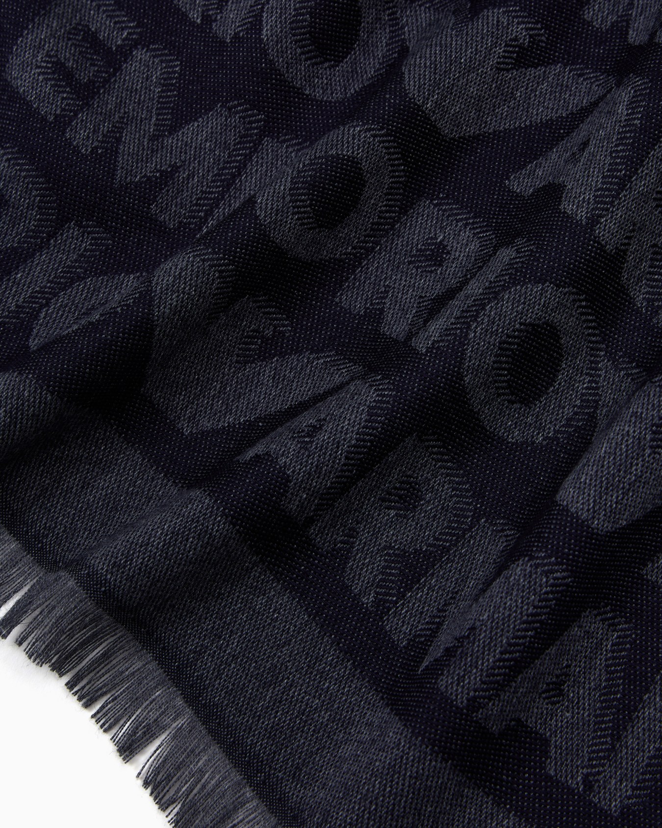 Foulard en viscose mélangée imprimée Emporio Armani Milano Diapositive 1
