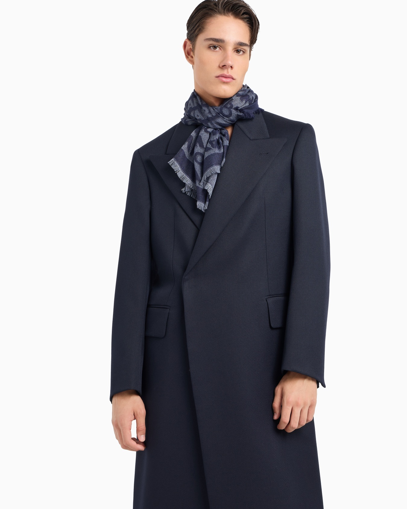 Foulard en viscose mélangée imprimée Emporio Armani Milano Diapositive 2