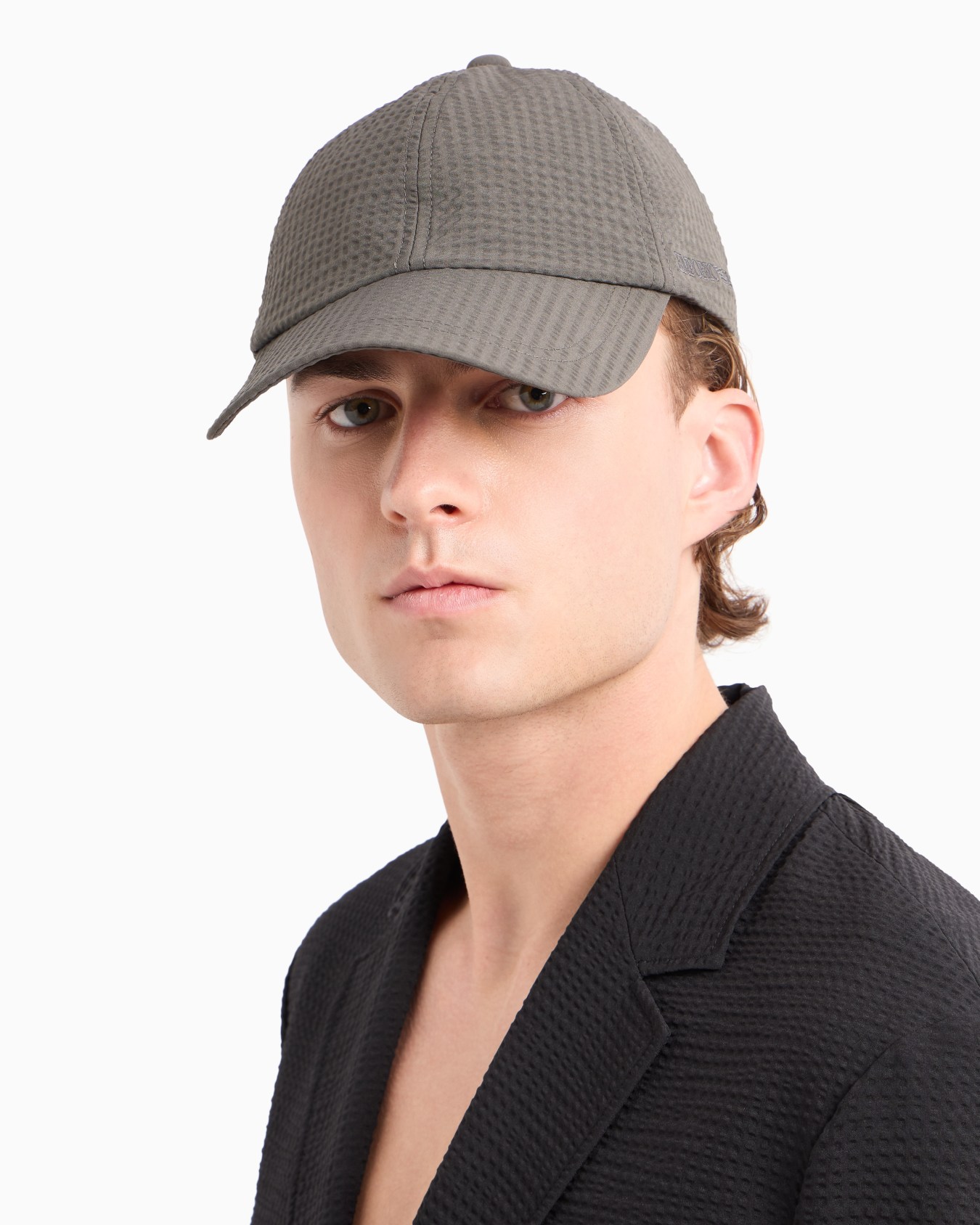 Casquette de baseball en tissu seersucker technique Diapositive 2