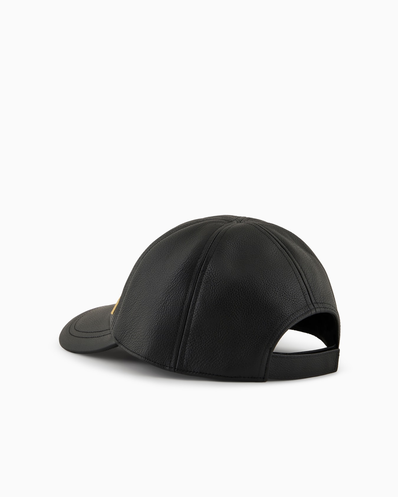 Hammered leather baseball cap Slide 1