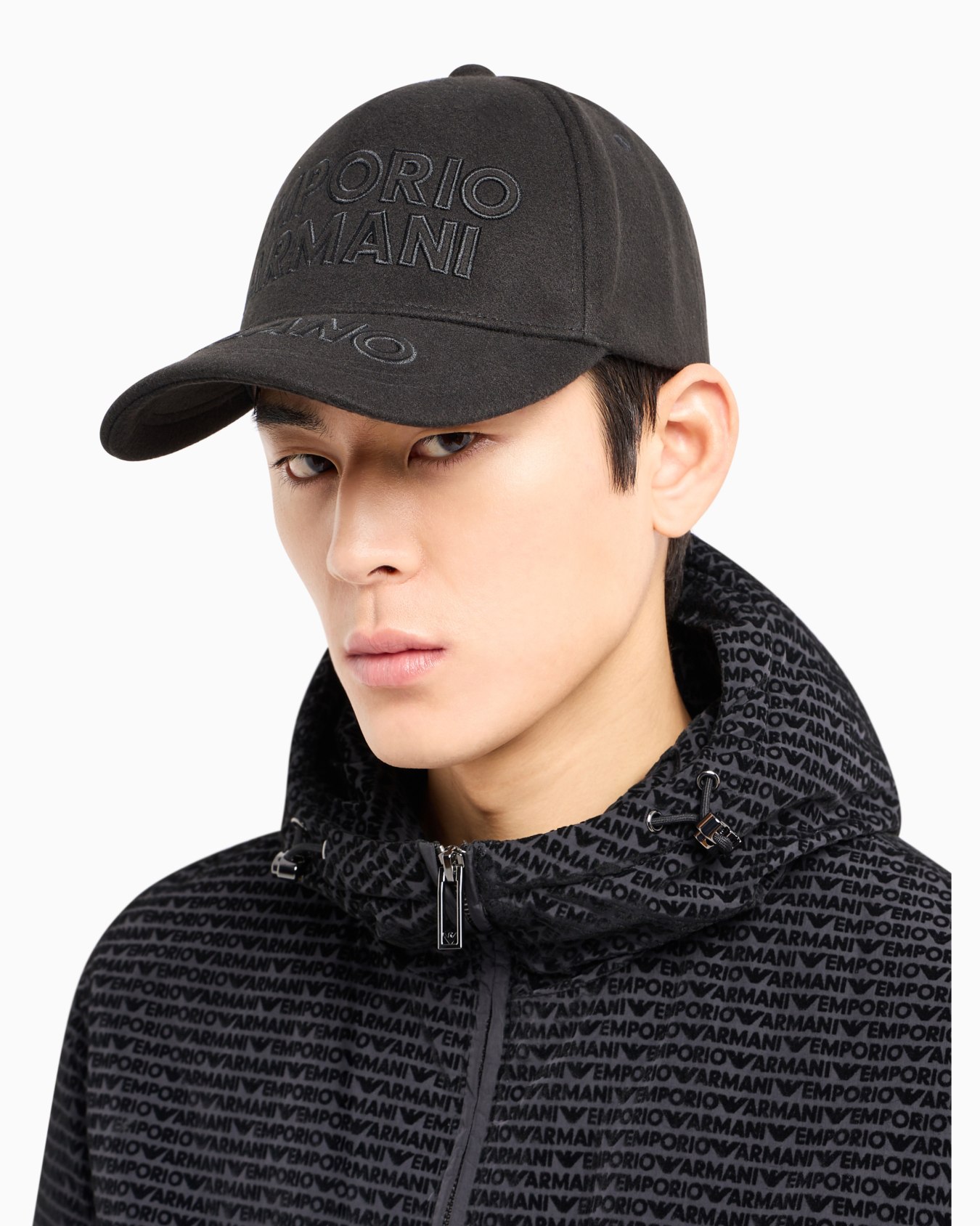 Cloth baseball cap with Emporio Armani Milano embroidery Slide 2