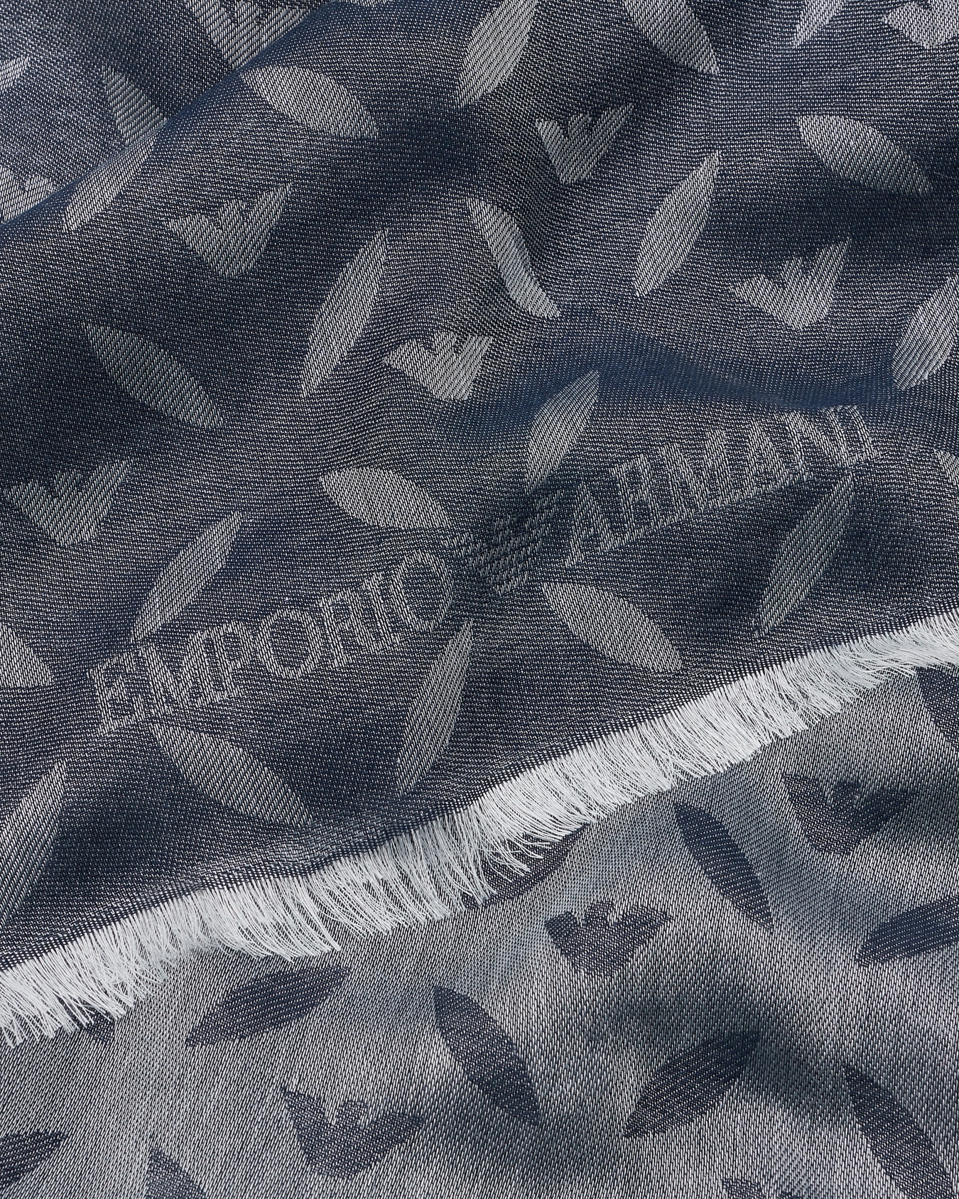 Modal blend foulard with all-over micro-pattern Slide 1