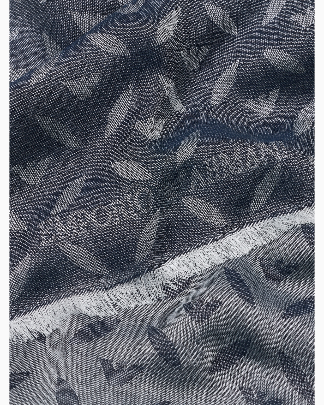 Modal blend foulard with all-over micro-pattern Slide 1