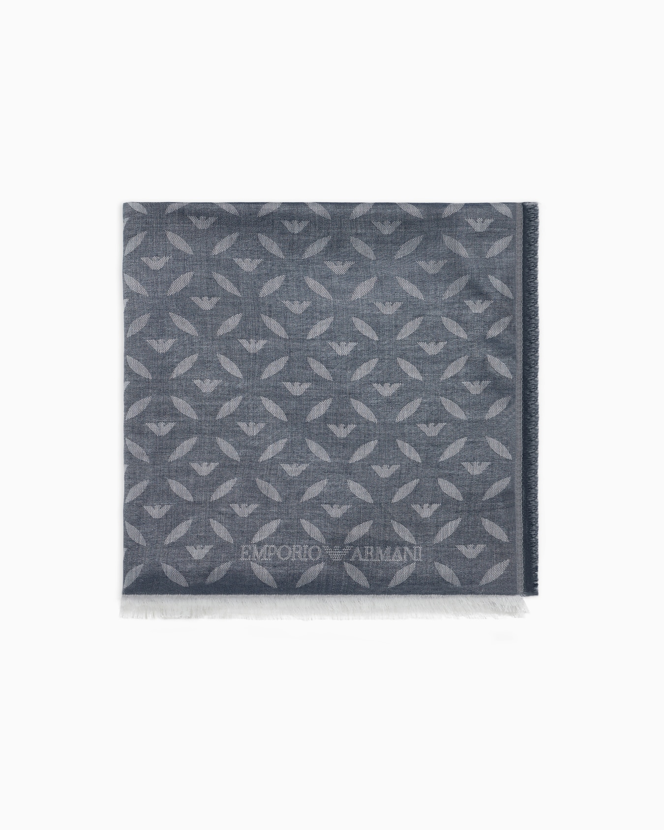 Modal blend foulard with all-over micro-pattern Slide 0