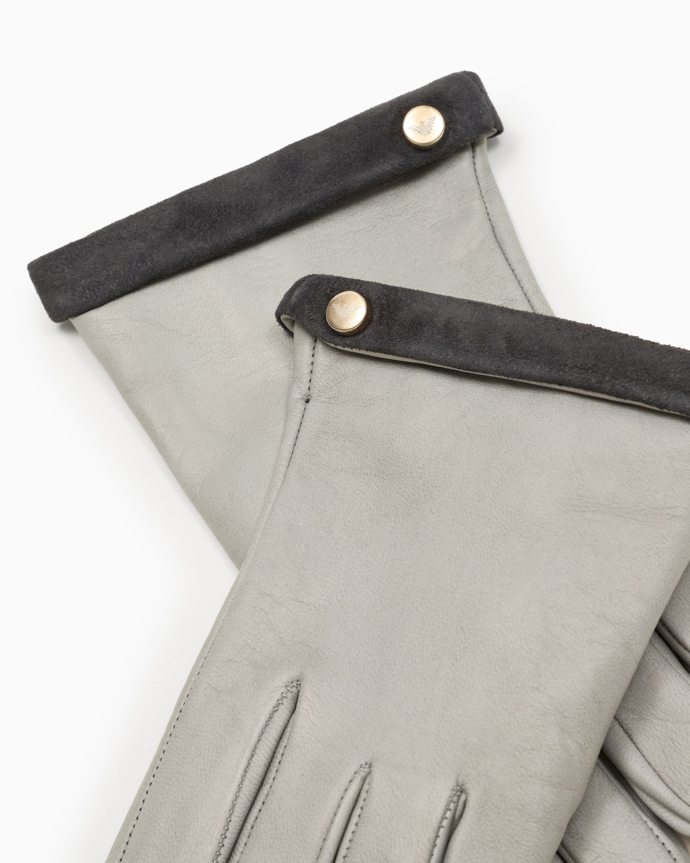 Nappa-leather gloves with suede trim Slide 1