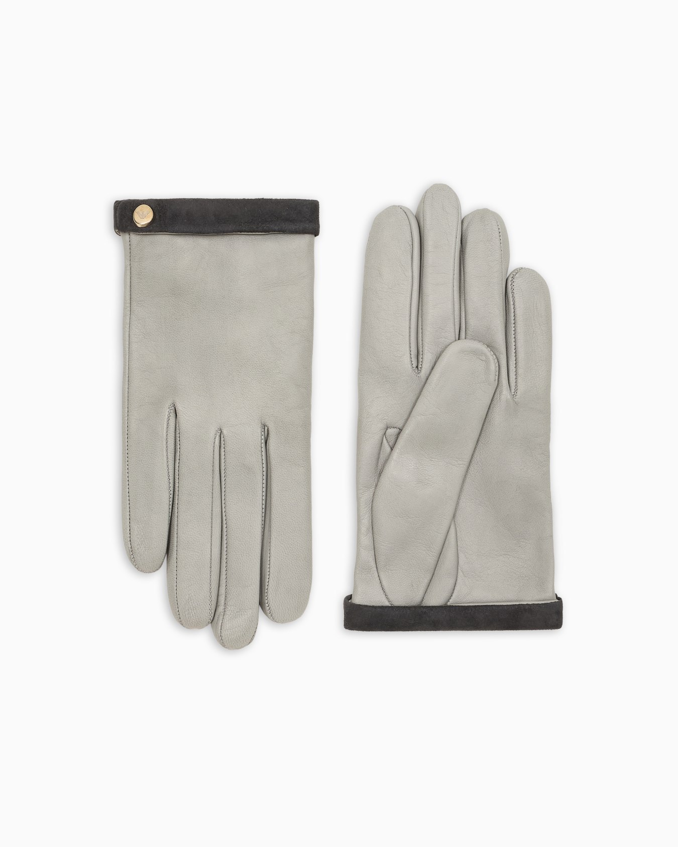 Nappa-leather gloves with suede trim Slide 0