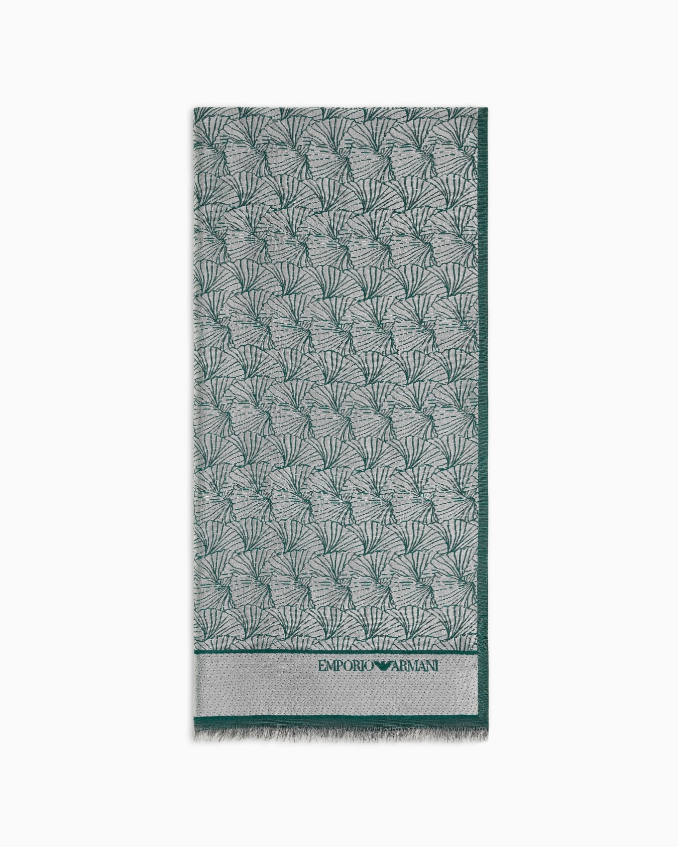 Stola mit durchgehendem Ginkgo-Muster in Jacquard-Stoff-Verarbeitung Folie 0