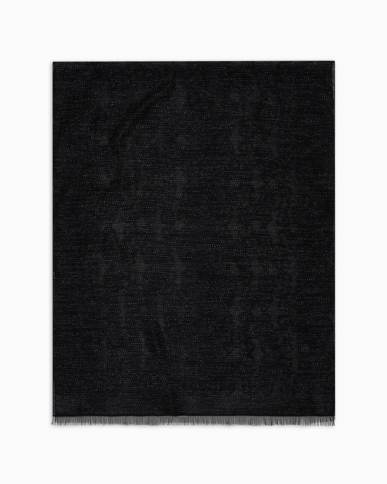 Jacquard silk blend stole with a floral motif Slide 0