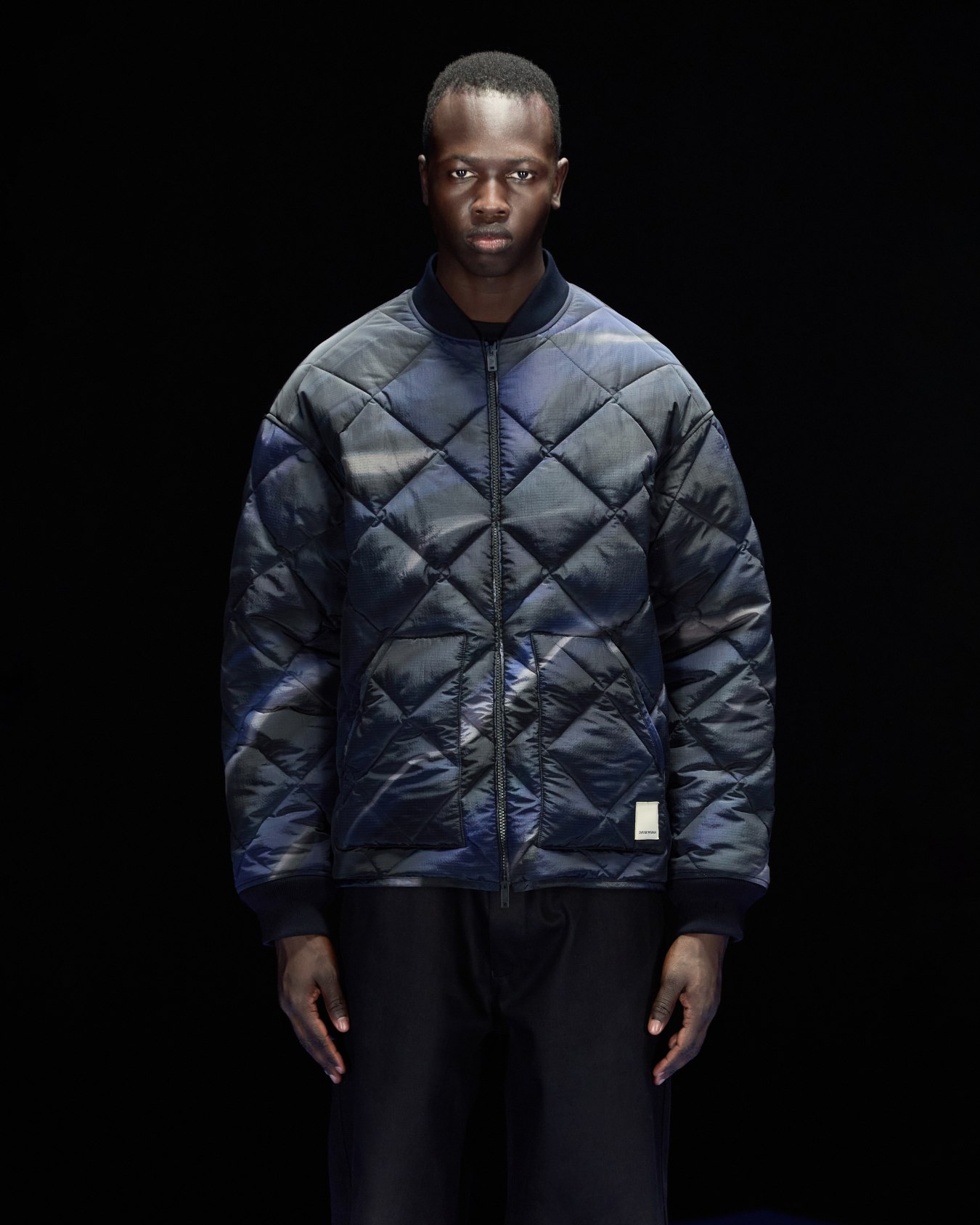 Blouson en tissu ripstop imperméable entièrement imprimé Capsule Black Blue ASV Diapositive 2
