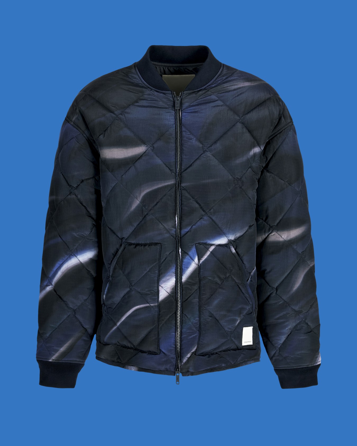 Blouson en tissu ripstop imperméable entièrement imprimé Capsule Black Blue ASV Diapositive 0