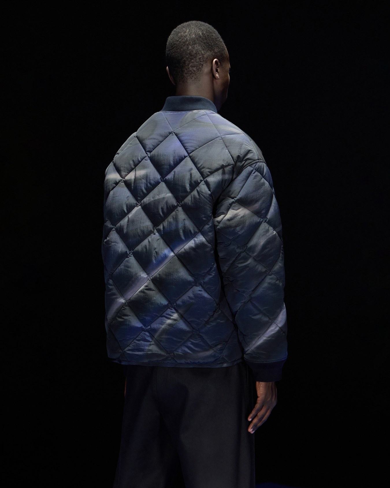 Blouson en tissu ripstop imperméable entièrement imprimé Capsule Black Blue ASV Diapositive 3