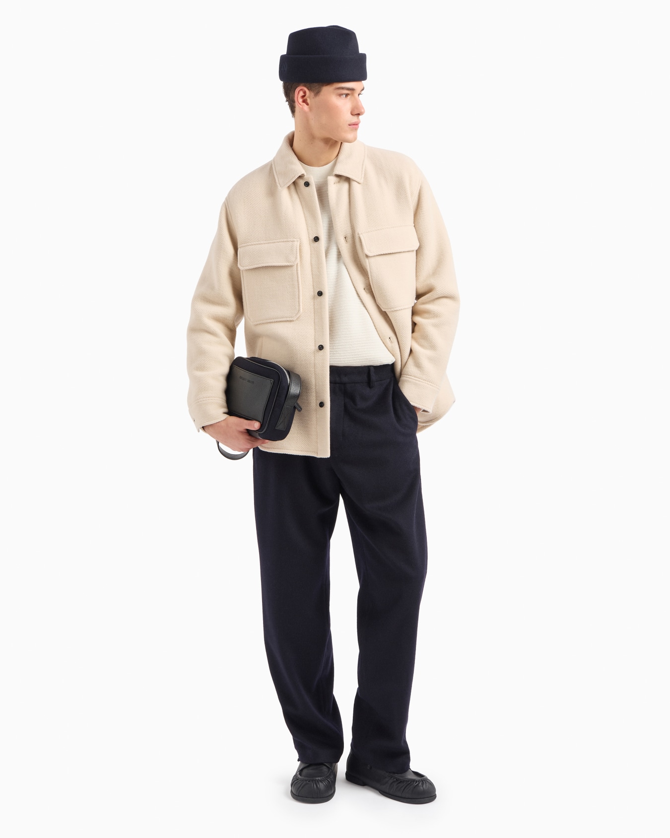 Veste en laine épaisse avec motif chevron en relief Diapositive 4
