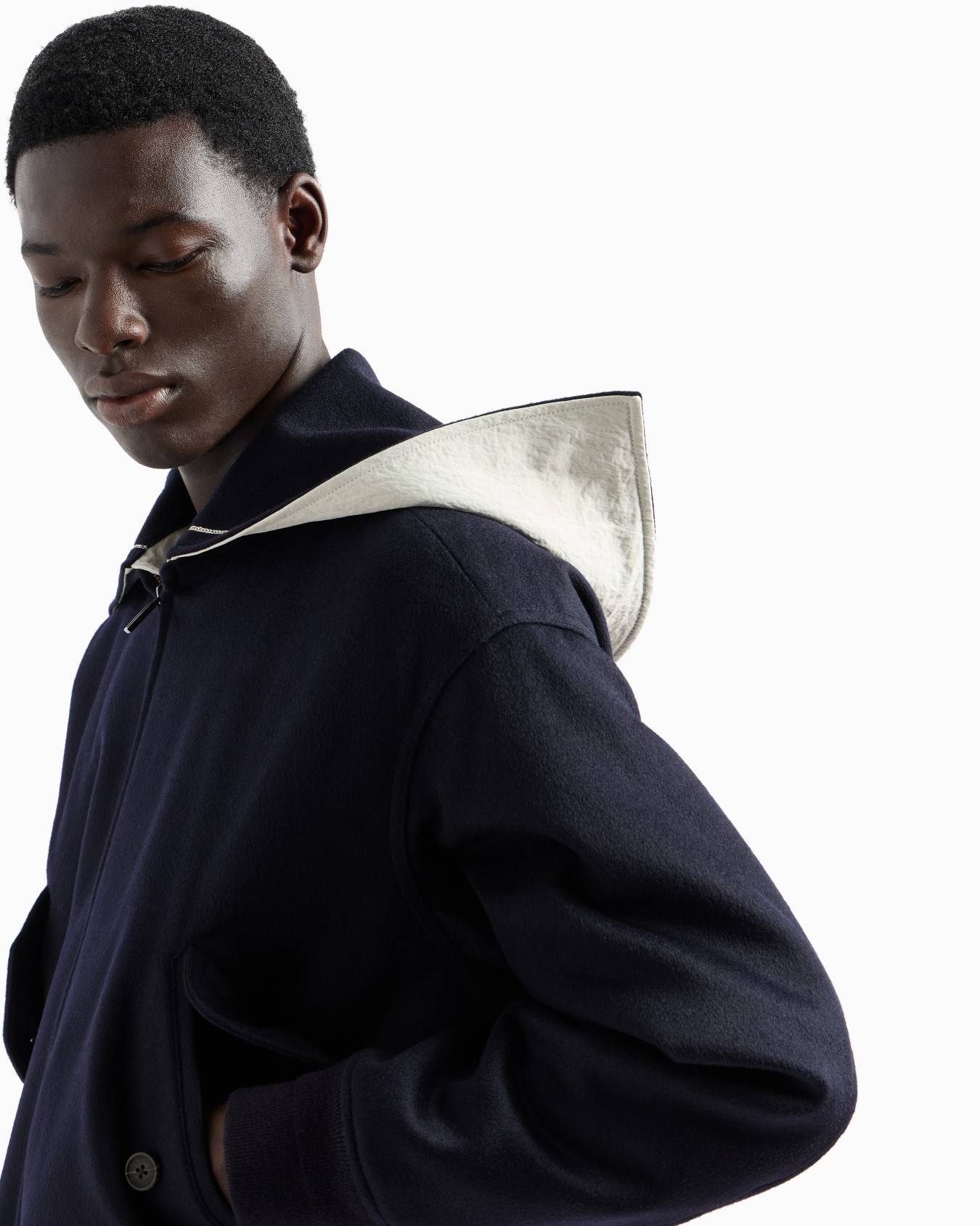 Blouson mit Logo-Matrosenkragen, gefertigt aus Schurwolle Folie 5