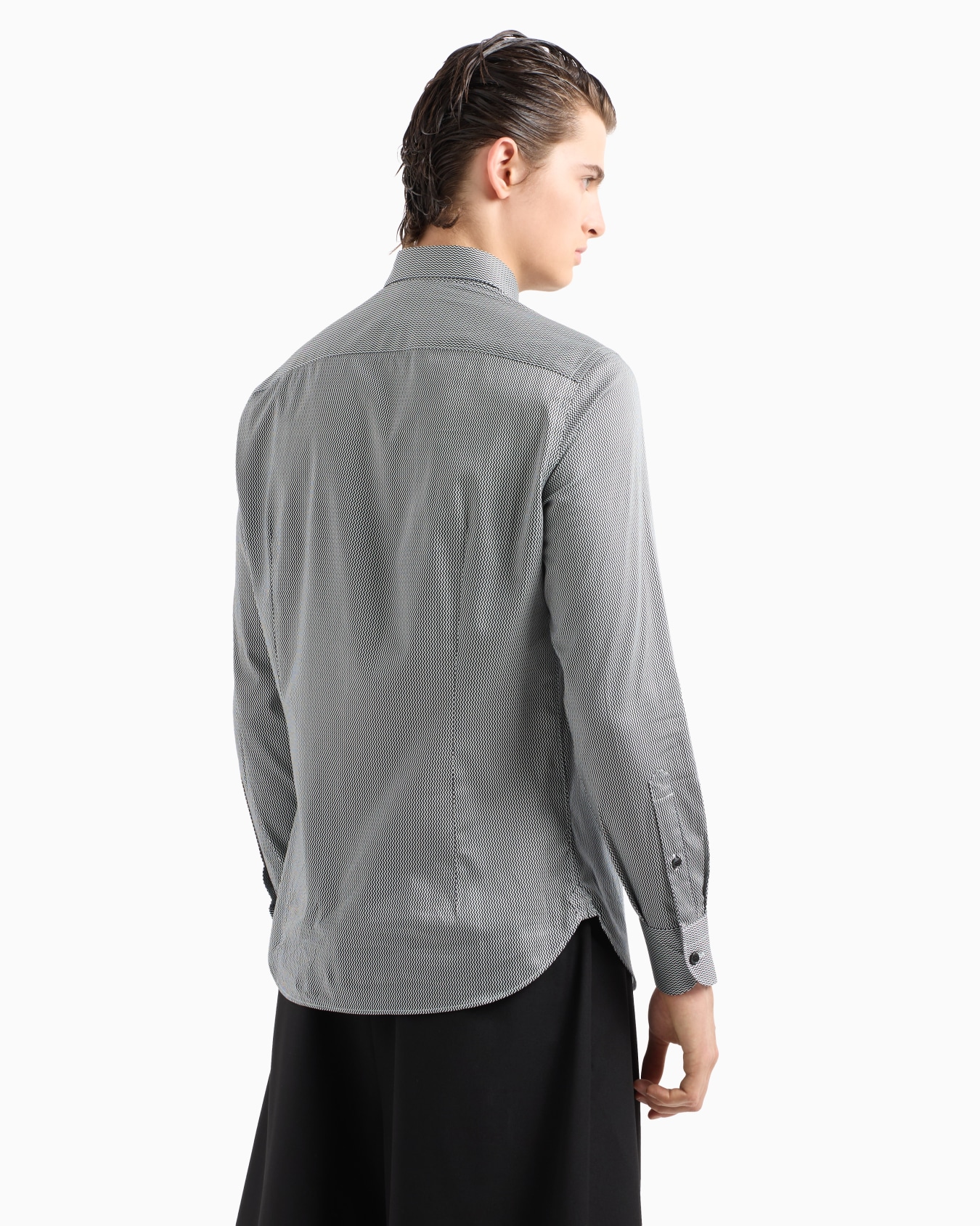 Chemise en coton stretch avec motif imprimé Diapositive 2