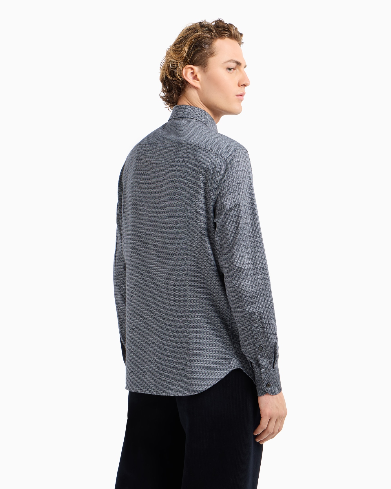Chemise en coton stretch avec motif imprimé Diapositive 3