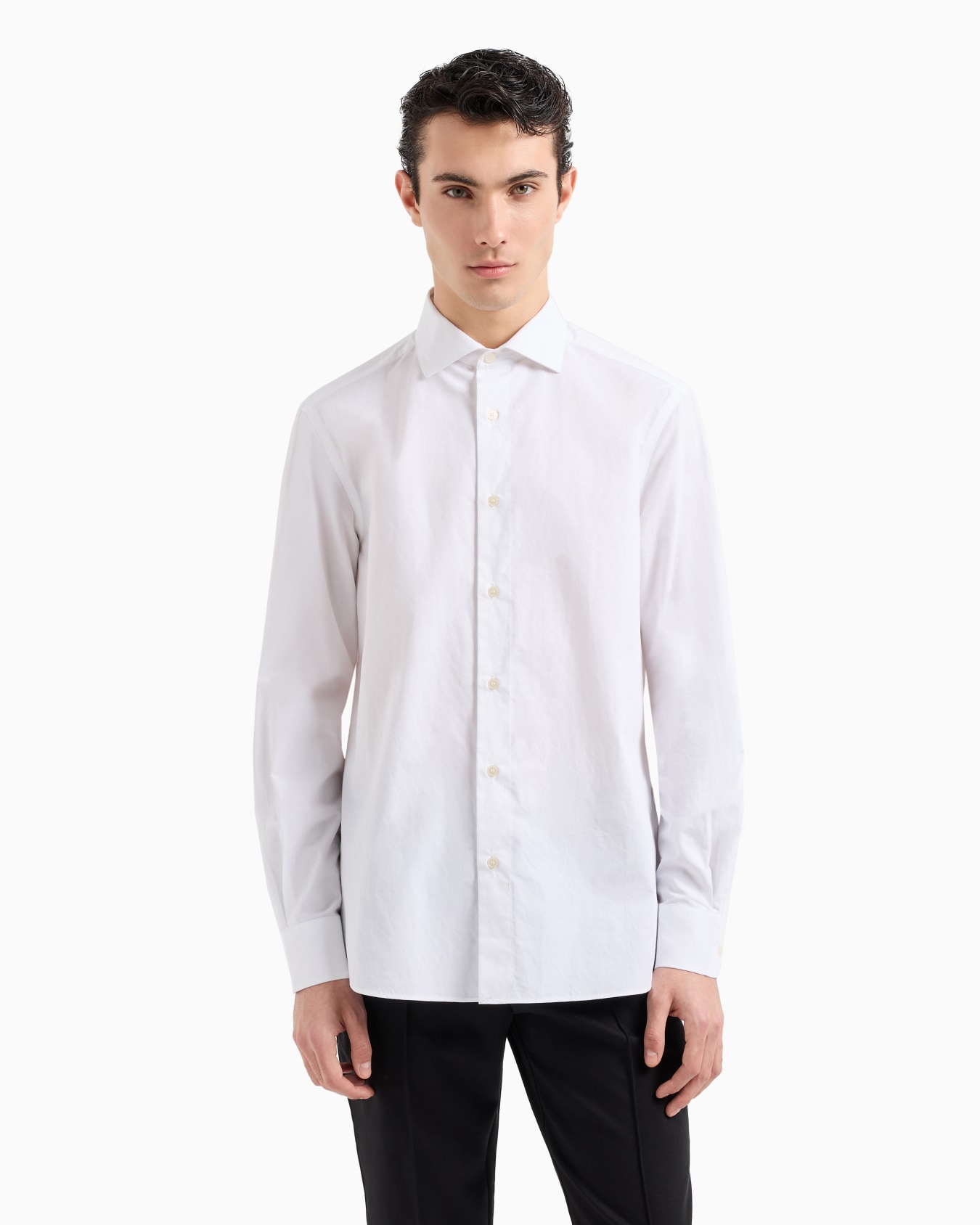 Chemise en coton jacquard fantaisie logo all over Diapositive 1