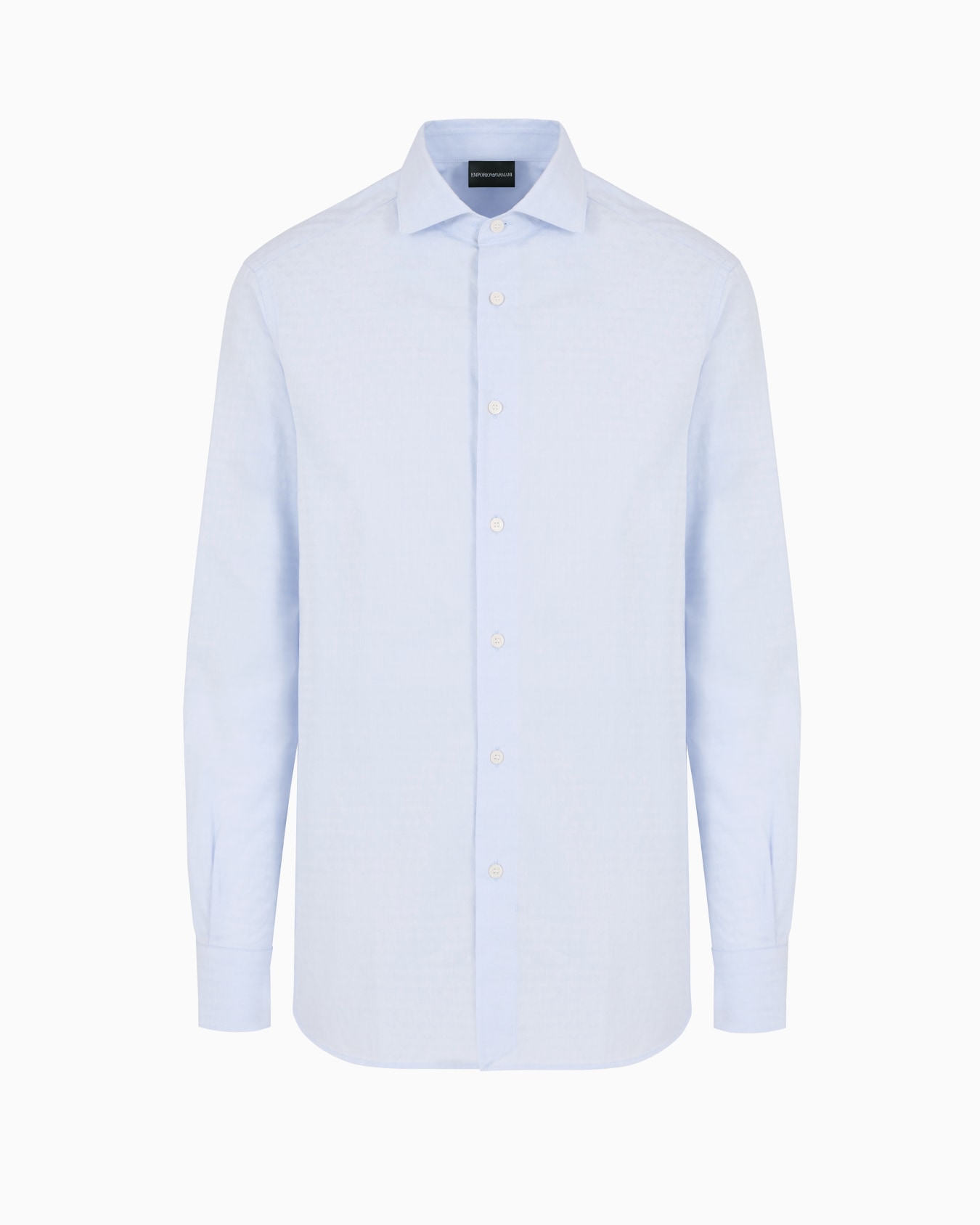 Cotton shirt with all-over jacquard logo pattern Slide 0