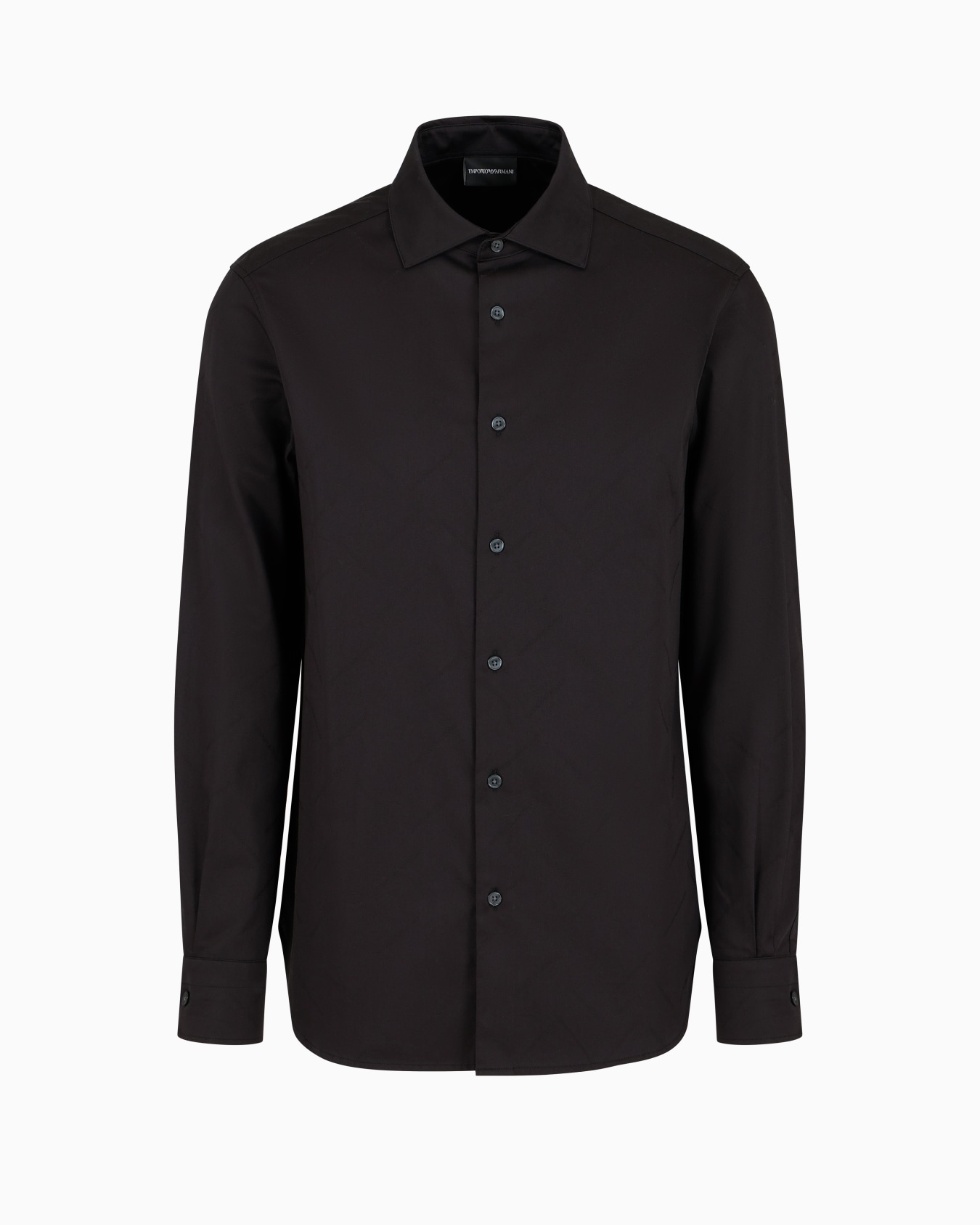 Cotton shirt with all-over jacquard logo lettering Slide 0