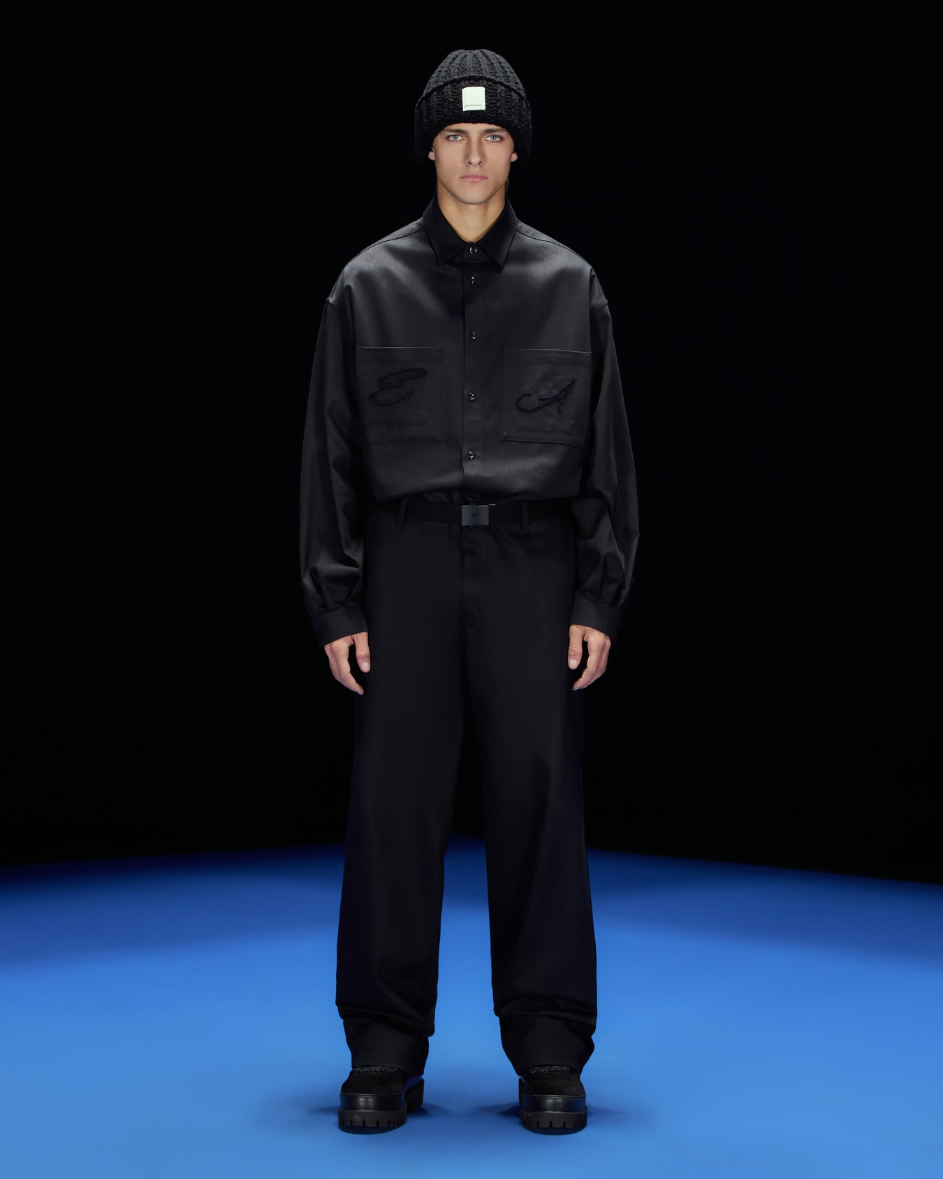 ASV Black Blue capsule collection Oxford cotton shirt Slide 4