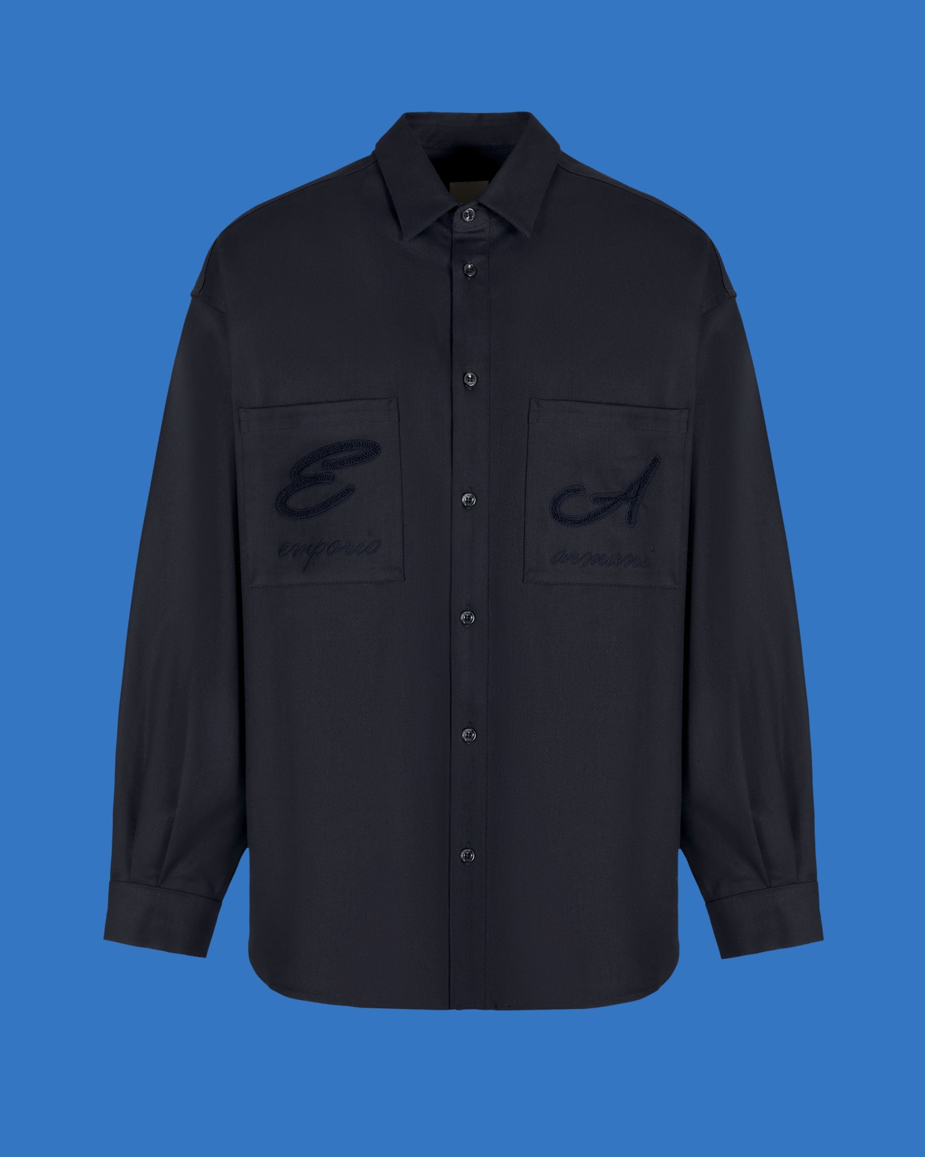 ASV Black Blue capsule collection Oxford cotton shirt Slide 0