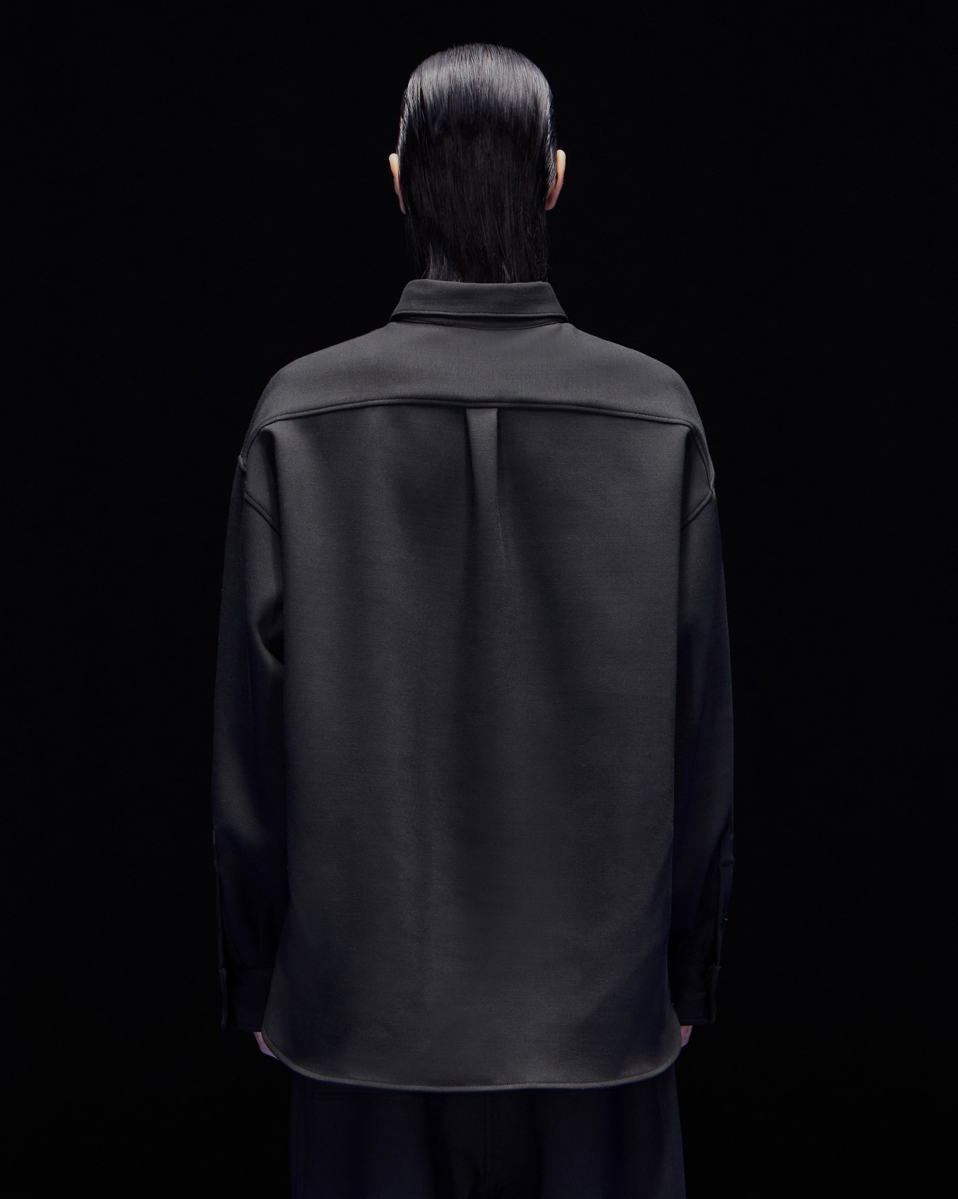 ASV Black Blue capsule collection stretch twill polo-collar shirt Slide 3