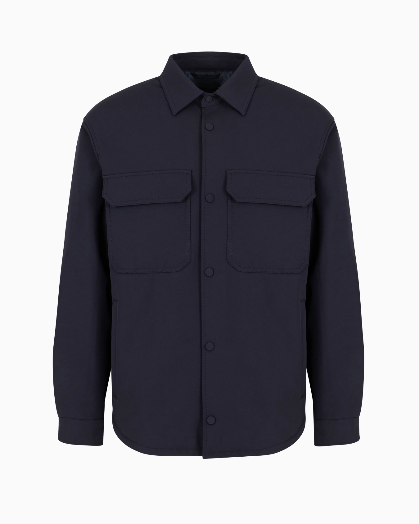 Giacca camicia comfort fit in nylon soft hand Slide 0