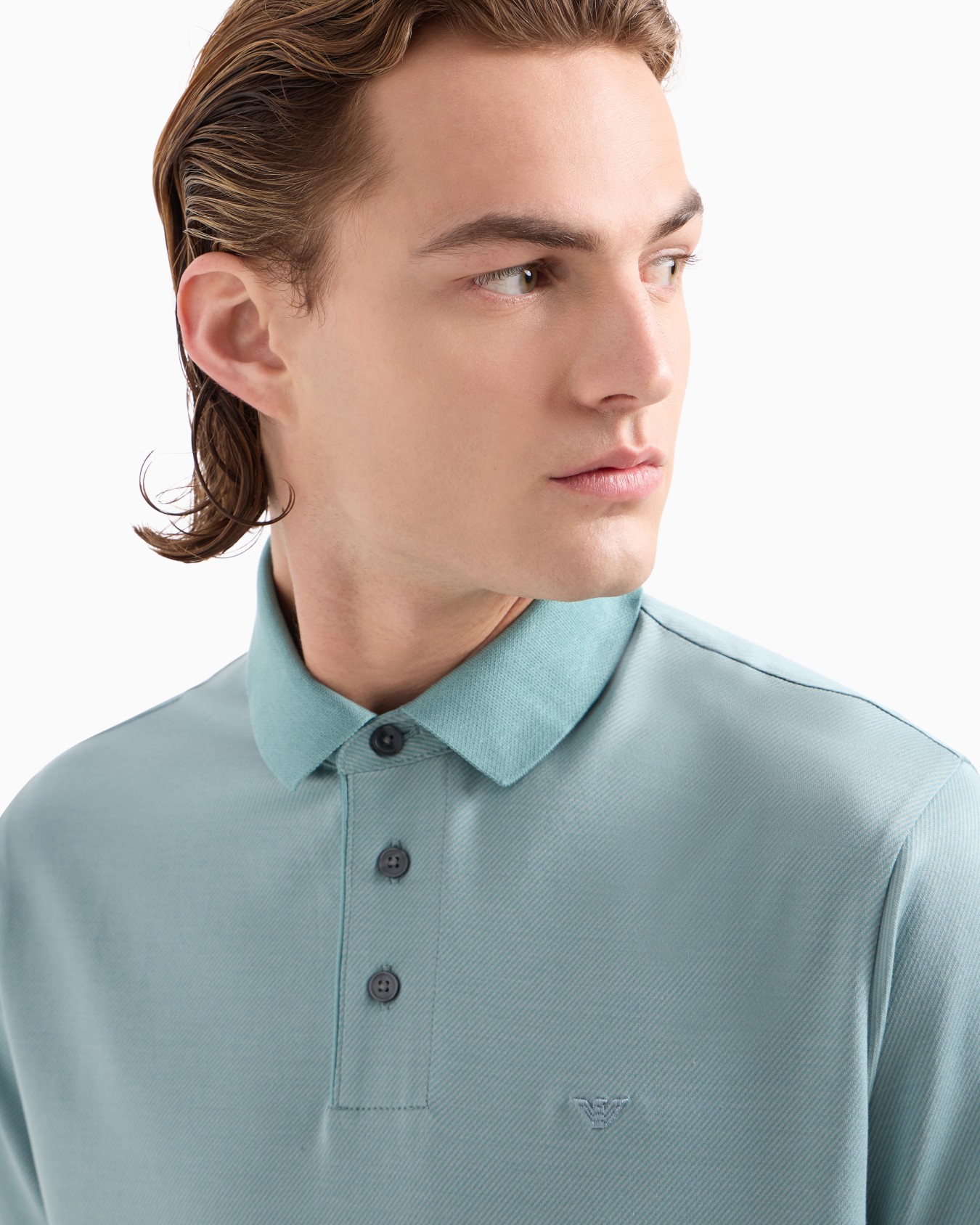 Striped Lyocell-blend jersey polo shirt Slide 4