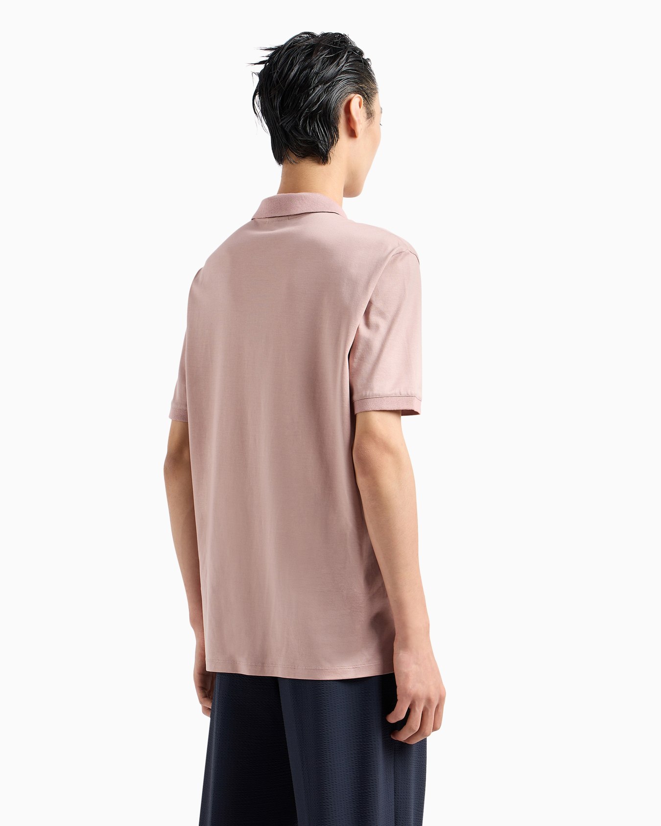  Lyocell-blend jersey polo shirt Slide 3