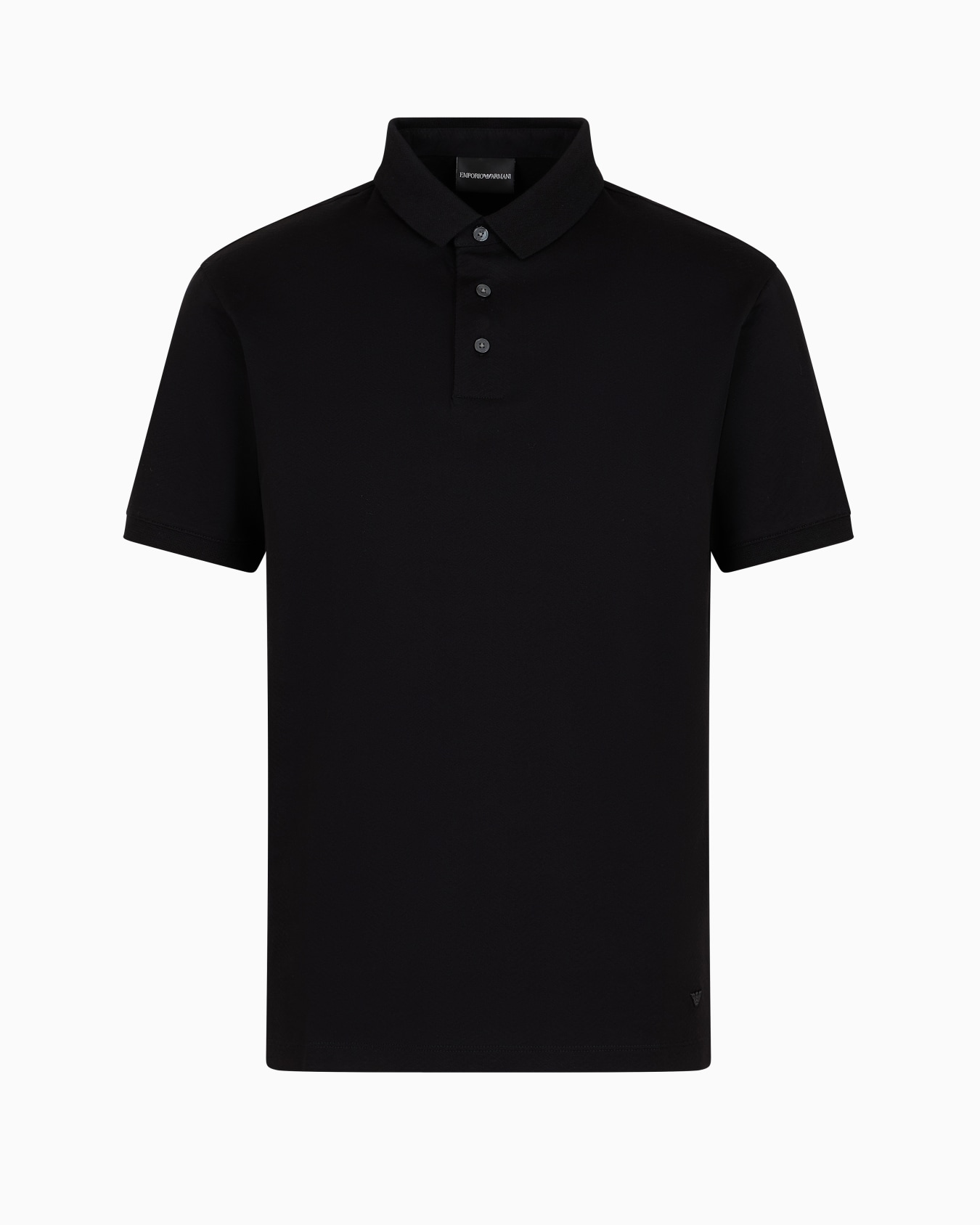 3D-effect embossed jacquard jersey polo shirt Slide 0