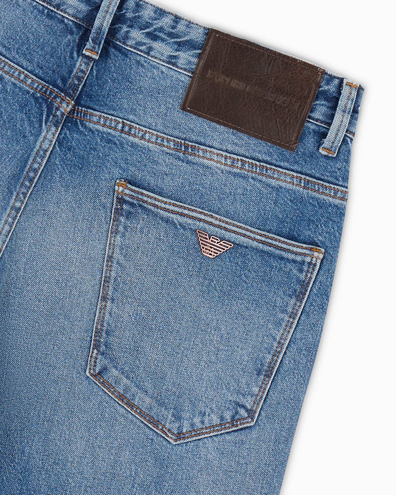 J06 Slim-fit, 12.2 oz stone-washed denim jeans with veining Slide 5
