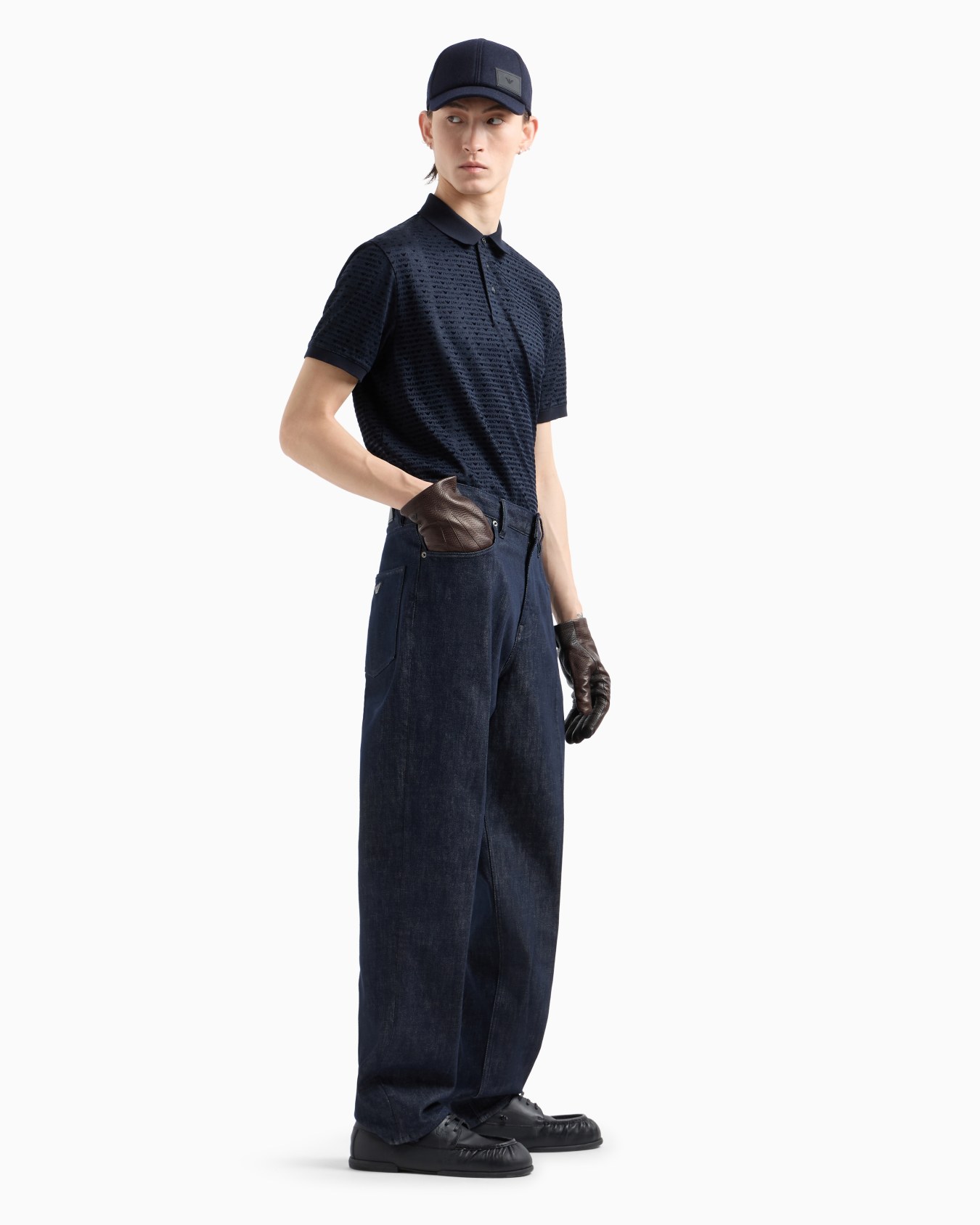 J73 Loose-fit untreated stretch denim jeans Slide 3