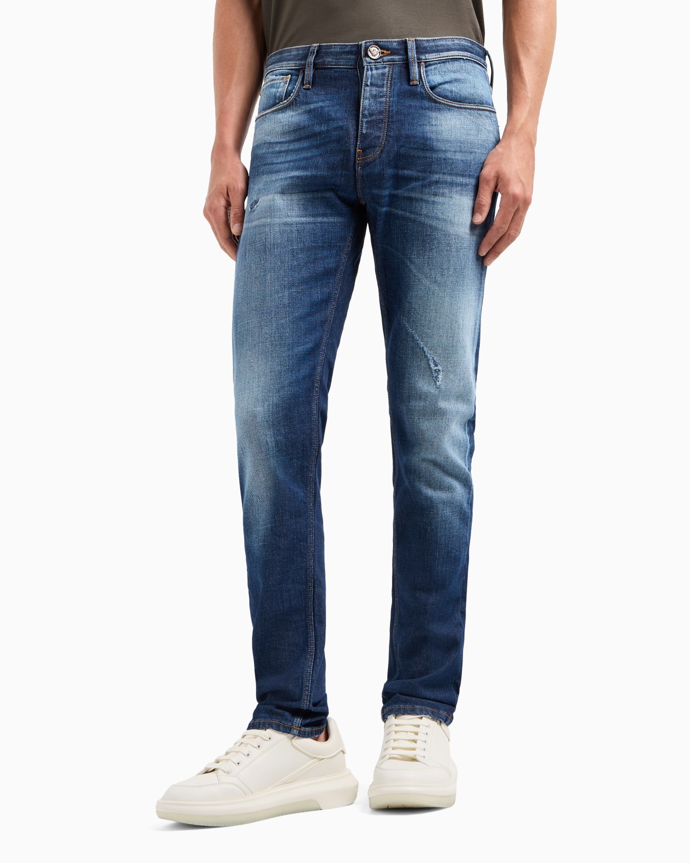J75 Slim-fit, made-in-Italy vintage denim jeans Slide 1