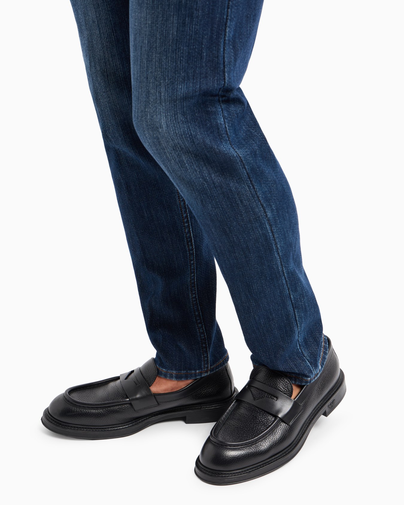 J75 Slim-fit, stone-washed denim jeans with fleece lining Slide 4