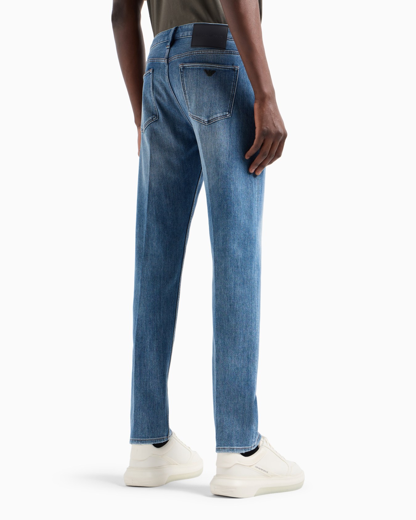 J75 Slim-fit, stone-washed denim jeans with fleece lining Slide 2