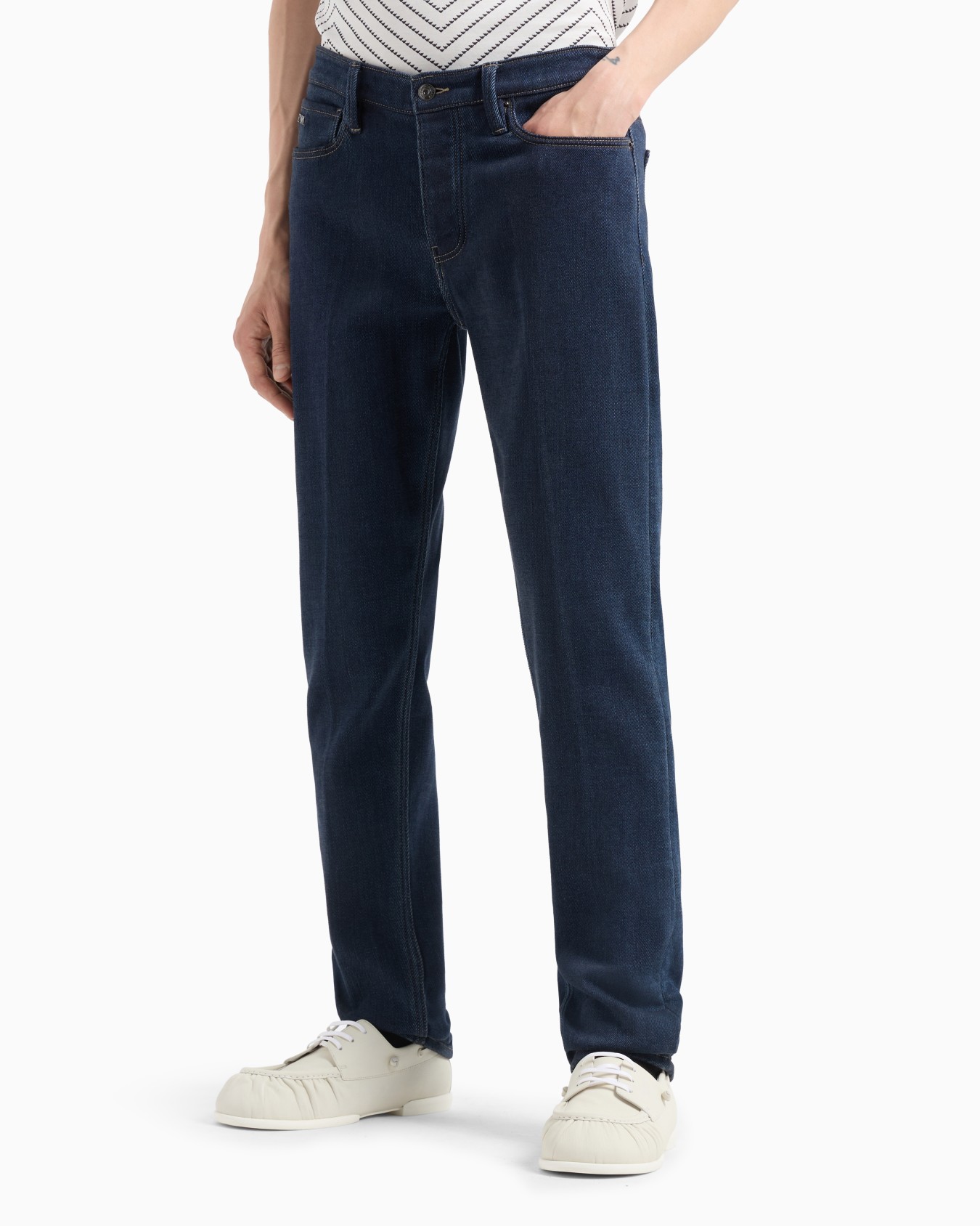 J75 Slim-fit soft denim jeans with fleece lining Slide 1