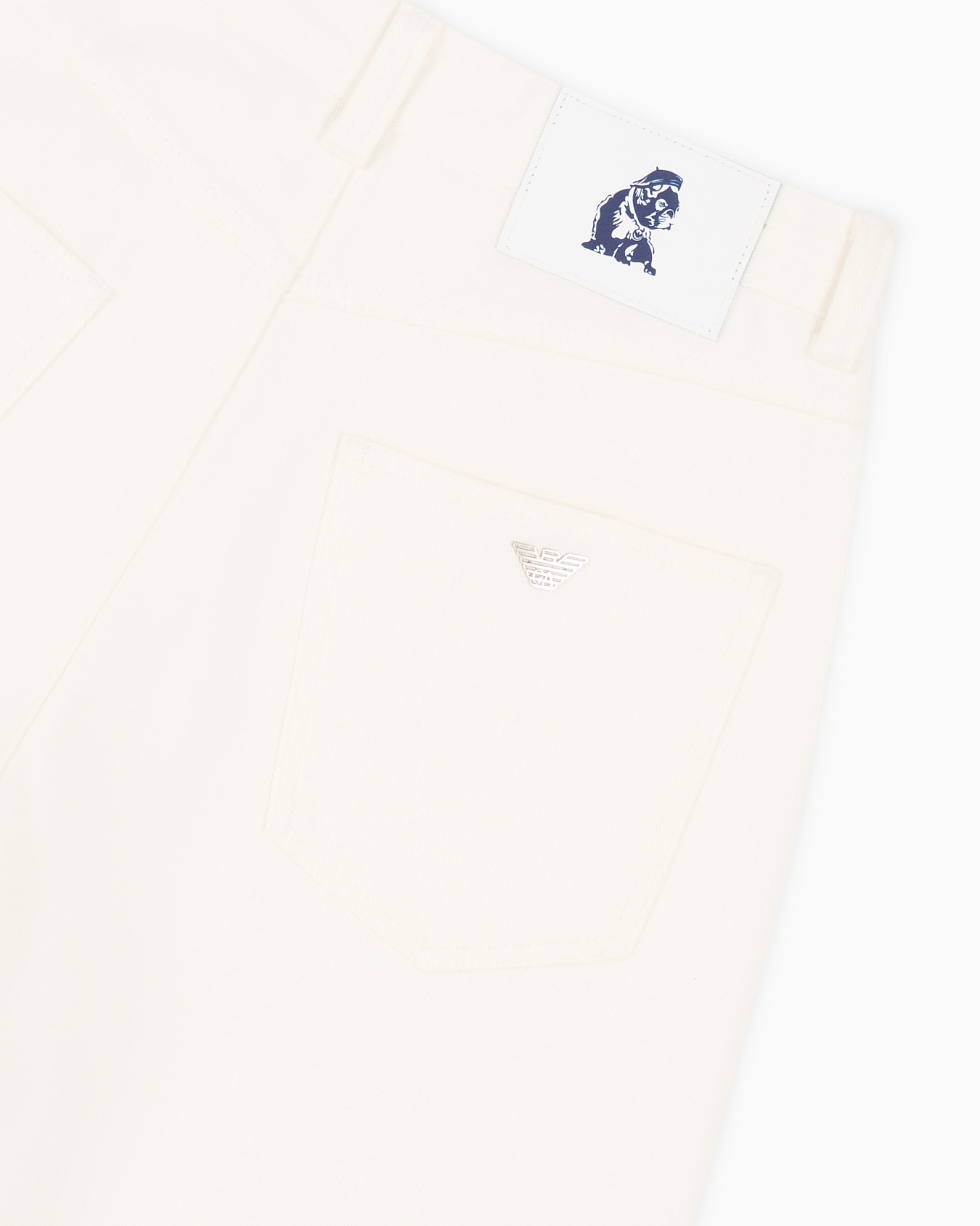 Vaqueros J89 de corte baggy de bull de denim con etiqueta con logotipo con motivo french bulldog Diapositiva 6