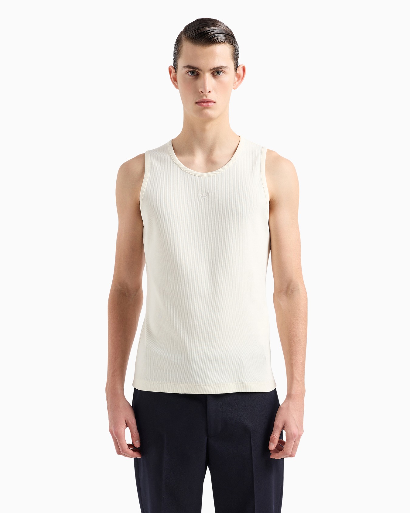 Knit-effect ribbed tank top Diapositiva 4