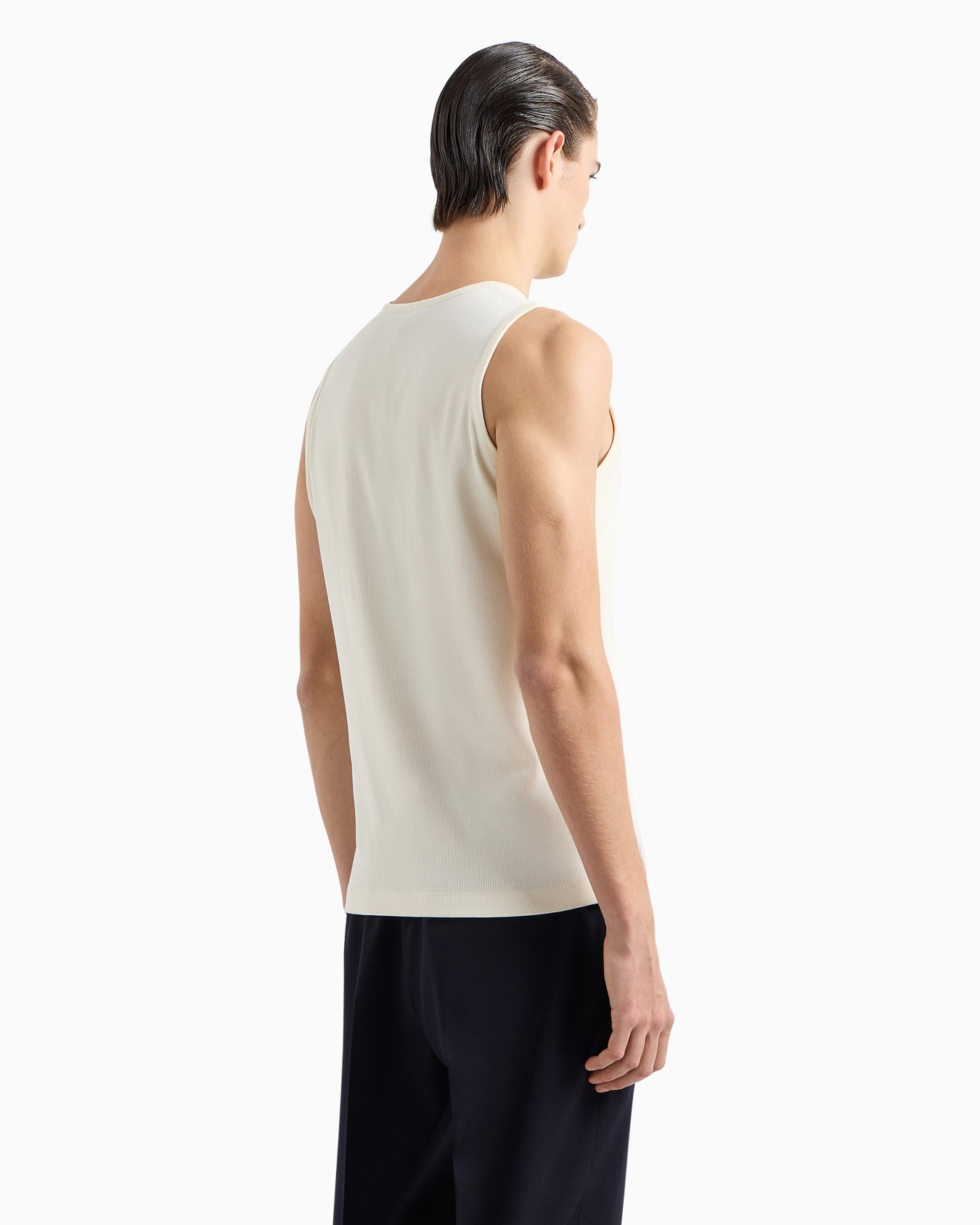 Knit-effect ribbed tank top Diapositiva 3