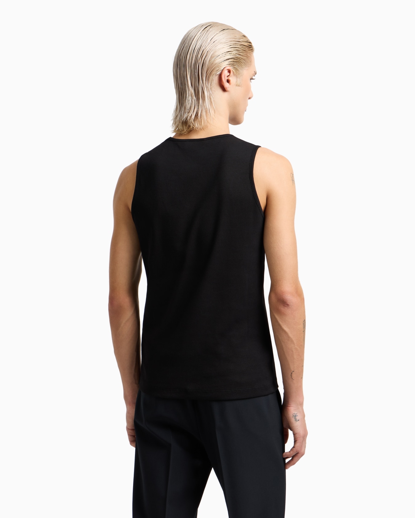 Knit-effect ribbed tank top Diapositiva 2