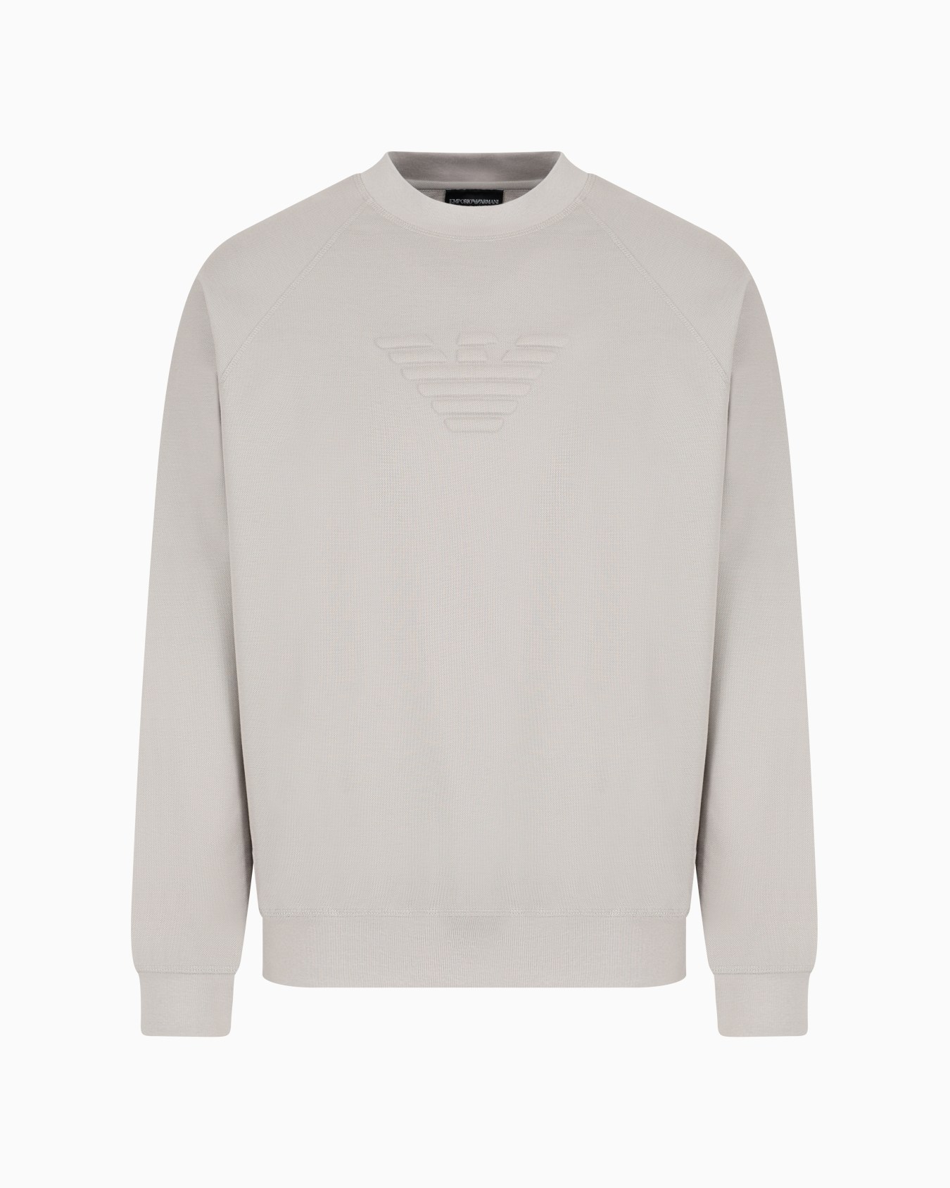 Piqué jersey sweatshirt with embossed domed eagle Slide 0