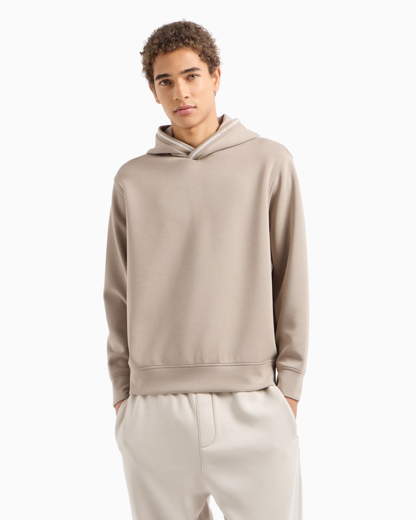 Hooded sweatshirt in bonded jersey Diapositiva 1