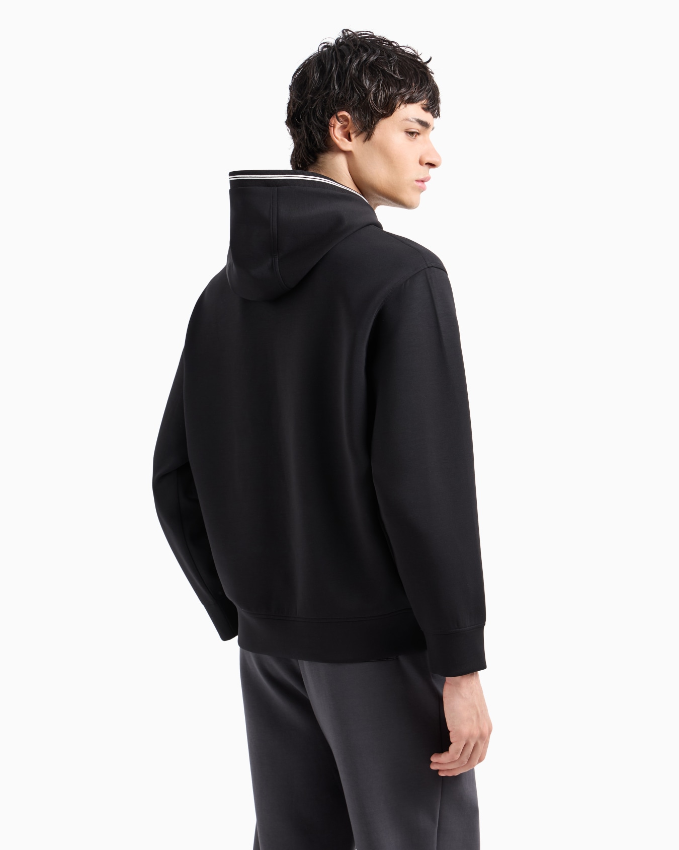 Sweat-shirt à capuche en jersey doublé Diapositive 3