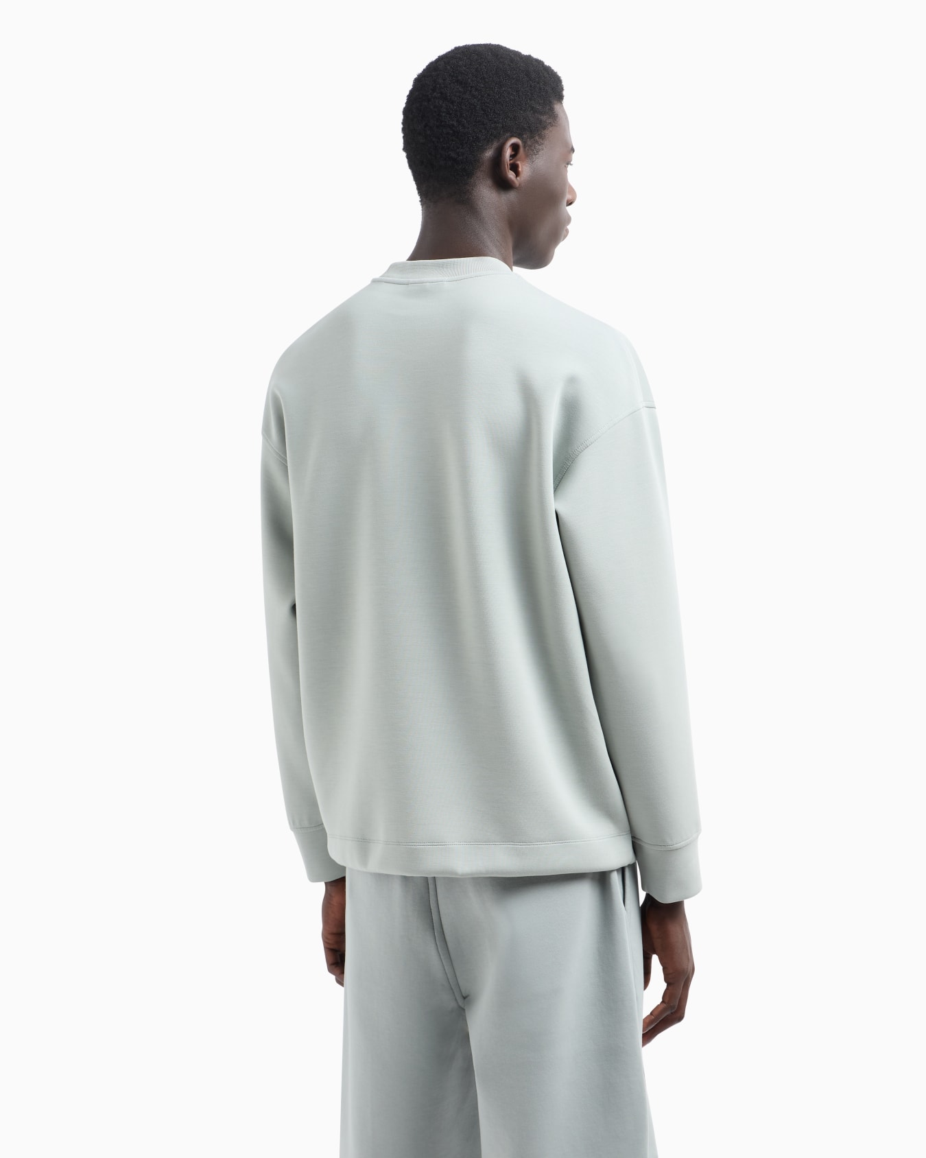 Modal-blend jersey sweatshirt with logo embroidery and a pouch pocket Slide 2