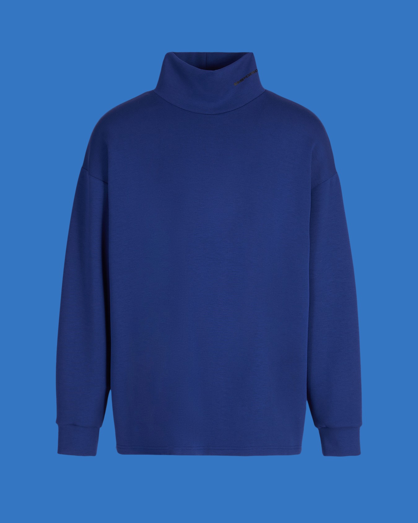 ASV Black Blue capsule collection comfort-fit mock-neck jumper in modal-blend jersey Slide 0